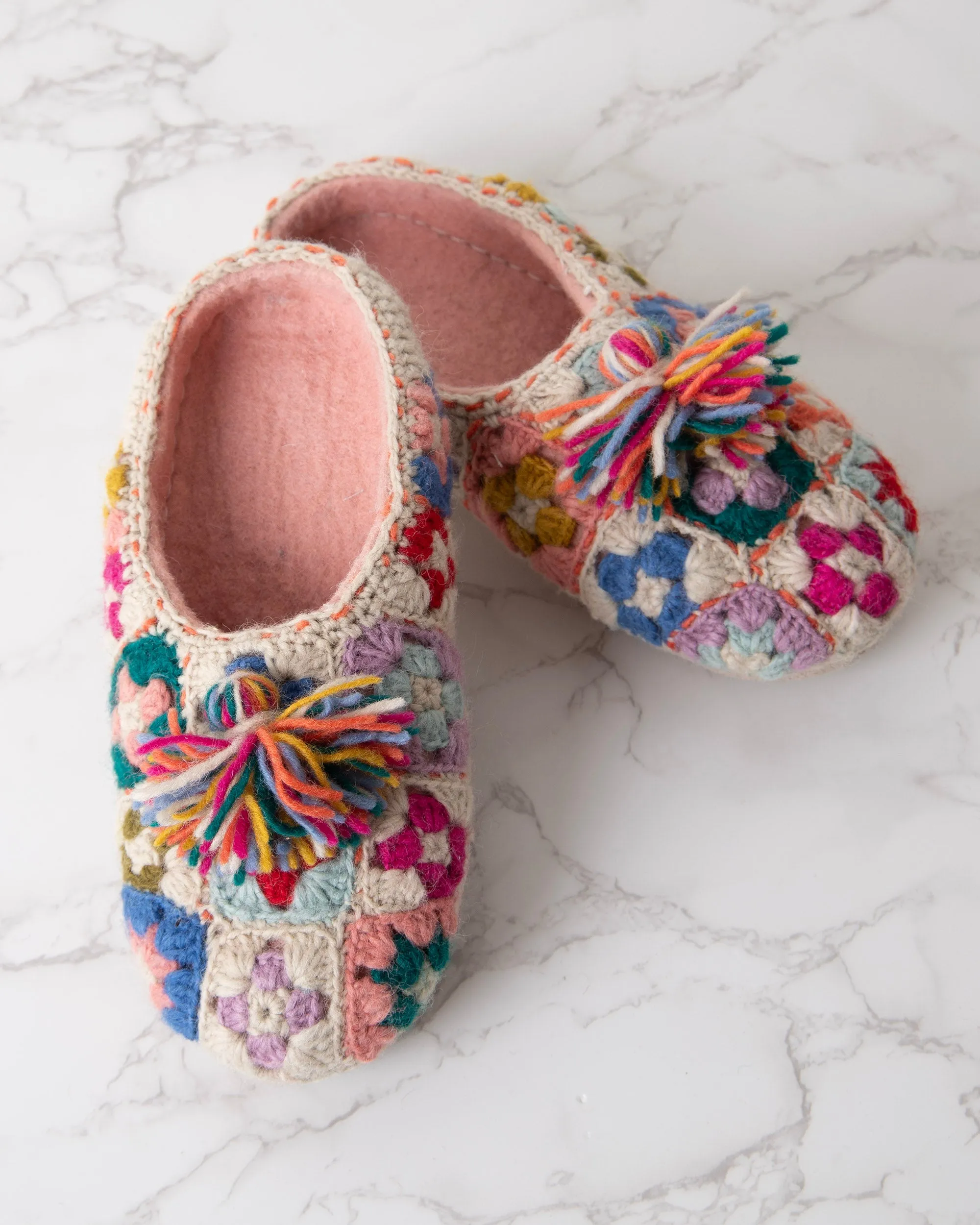 Natural - Tiny Crochet Slipper - French Knot sold by Printfresh product image thumbnail 2