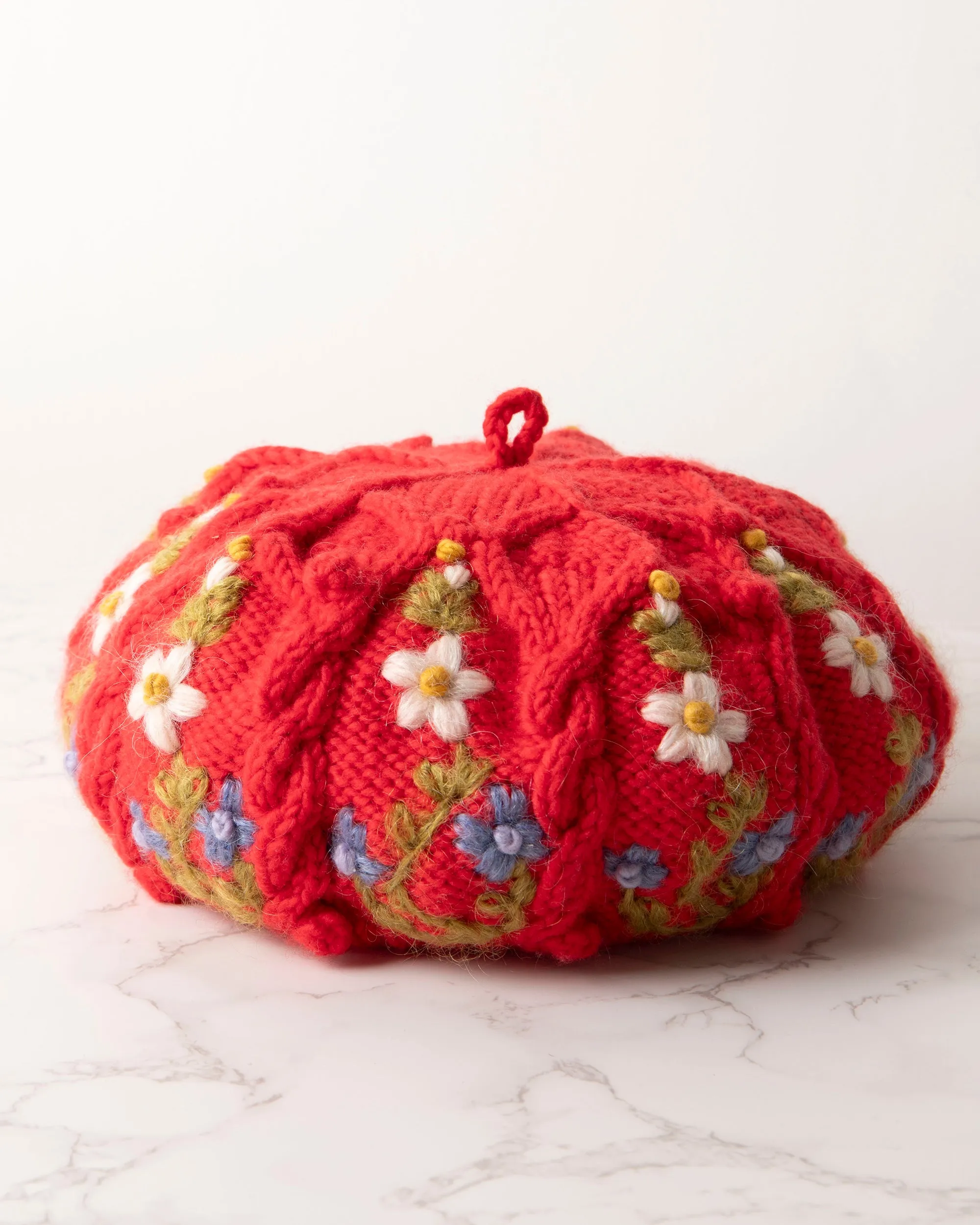 Red - Eleanor Beret - French Knot sold by Printfresh product image thumbnail 2