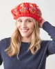 Red - Eleanor Beret - French Knot sold by Printfresh