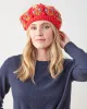 Red - Eleanor Beret - French Knot sold by Printfresh
