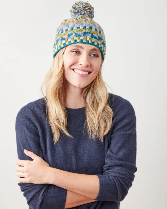 Green - Geo Hat - French Knot sold by Printfresh