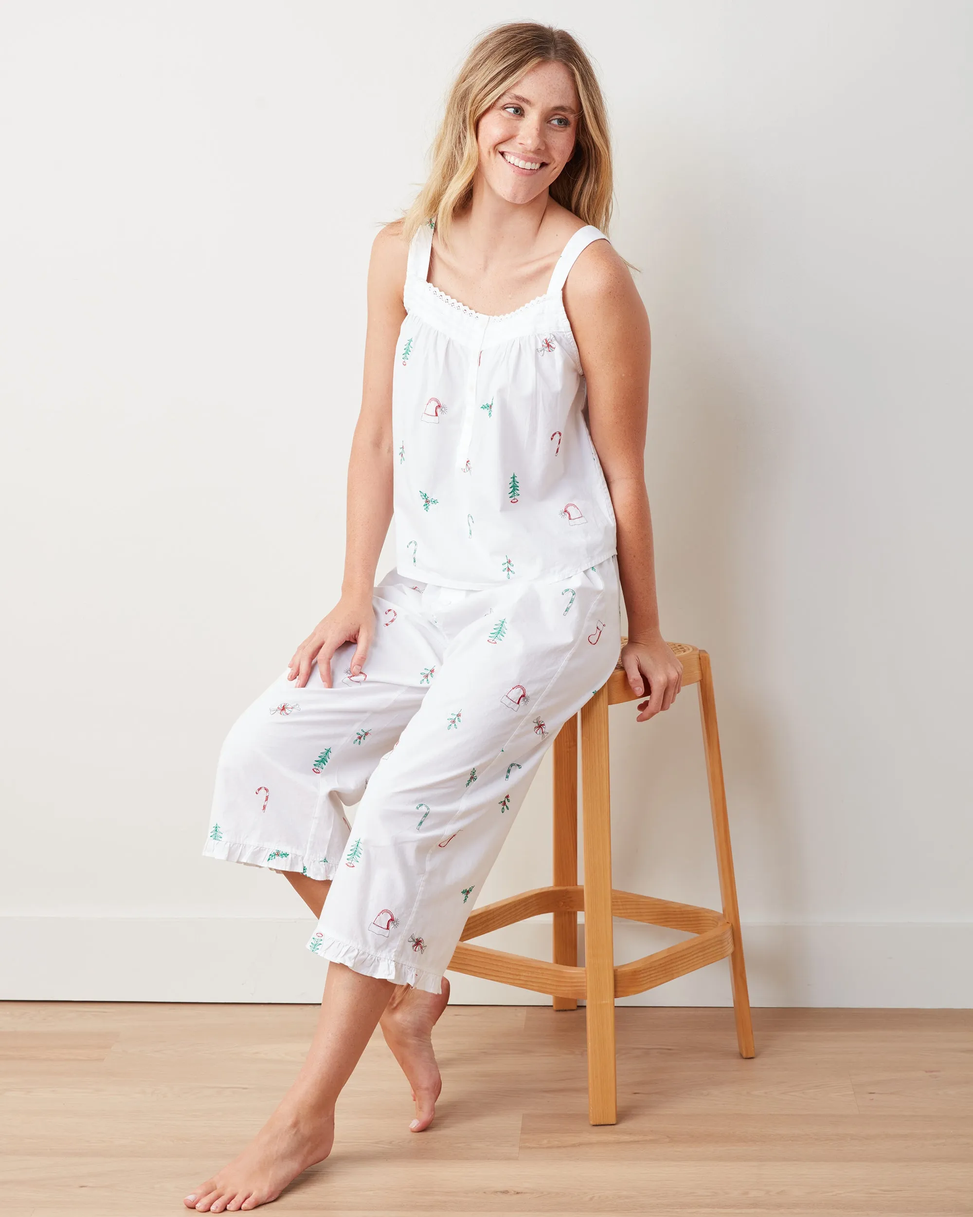 Sweet Wishes - Back to Bed Cropped Pant Set - Cloud sold by Printfresh product image thumbnail 2
