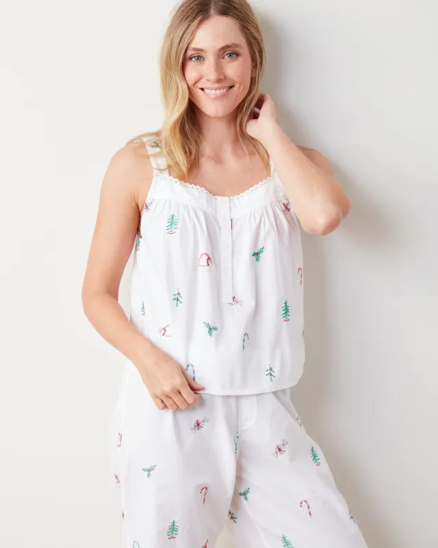 Sweet Wishes - Back to Bed Cropped Pant Set - Cloud sold by Printfresh