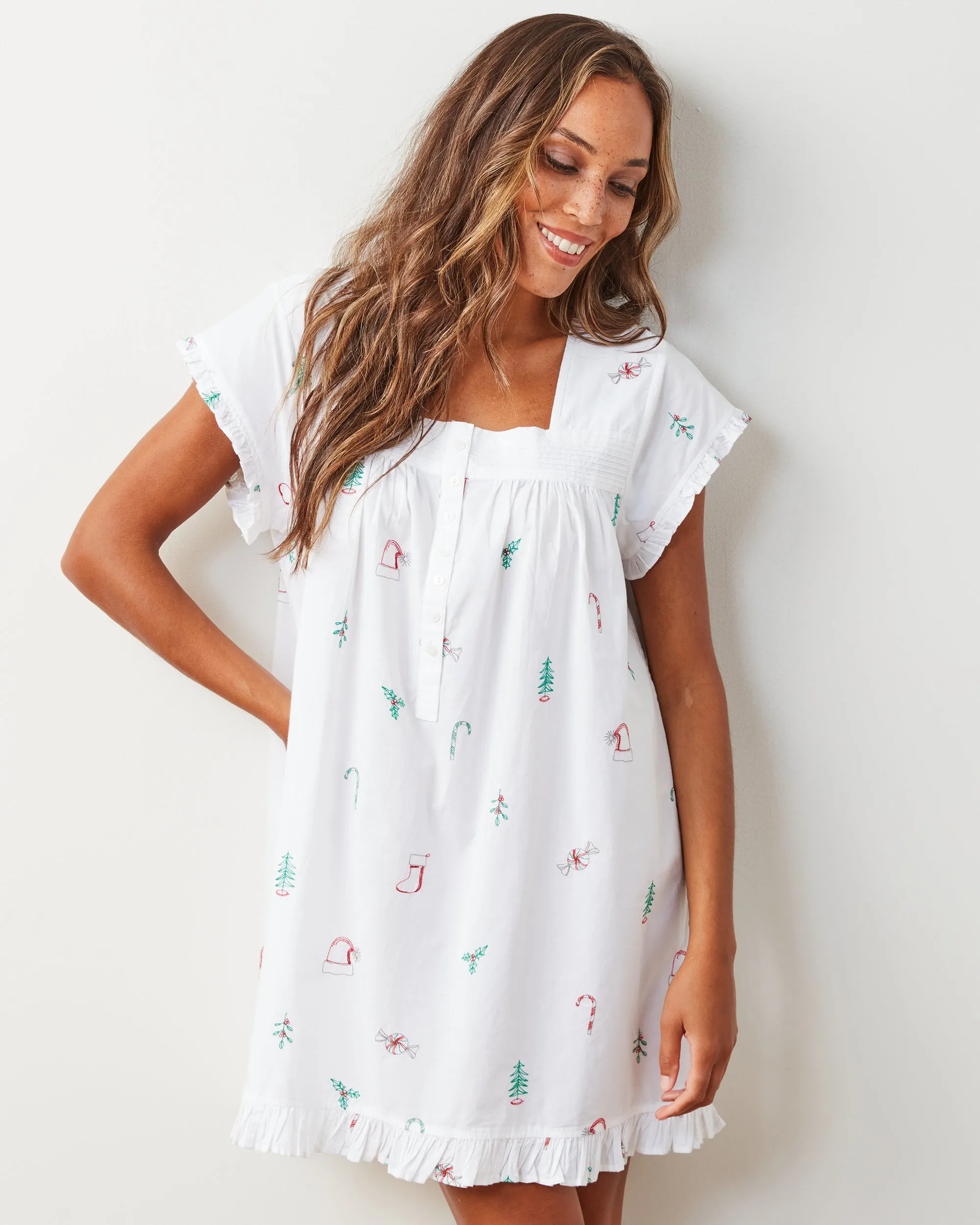 Sweet Wishes - Pintuck Nightgown - Cloud sold by Printfresh product image thumbnail 3