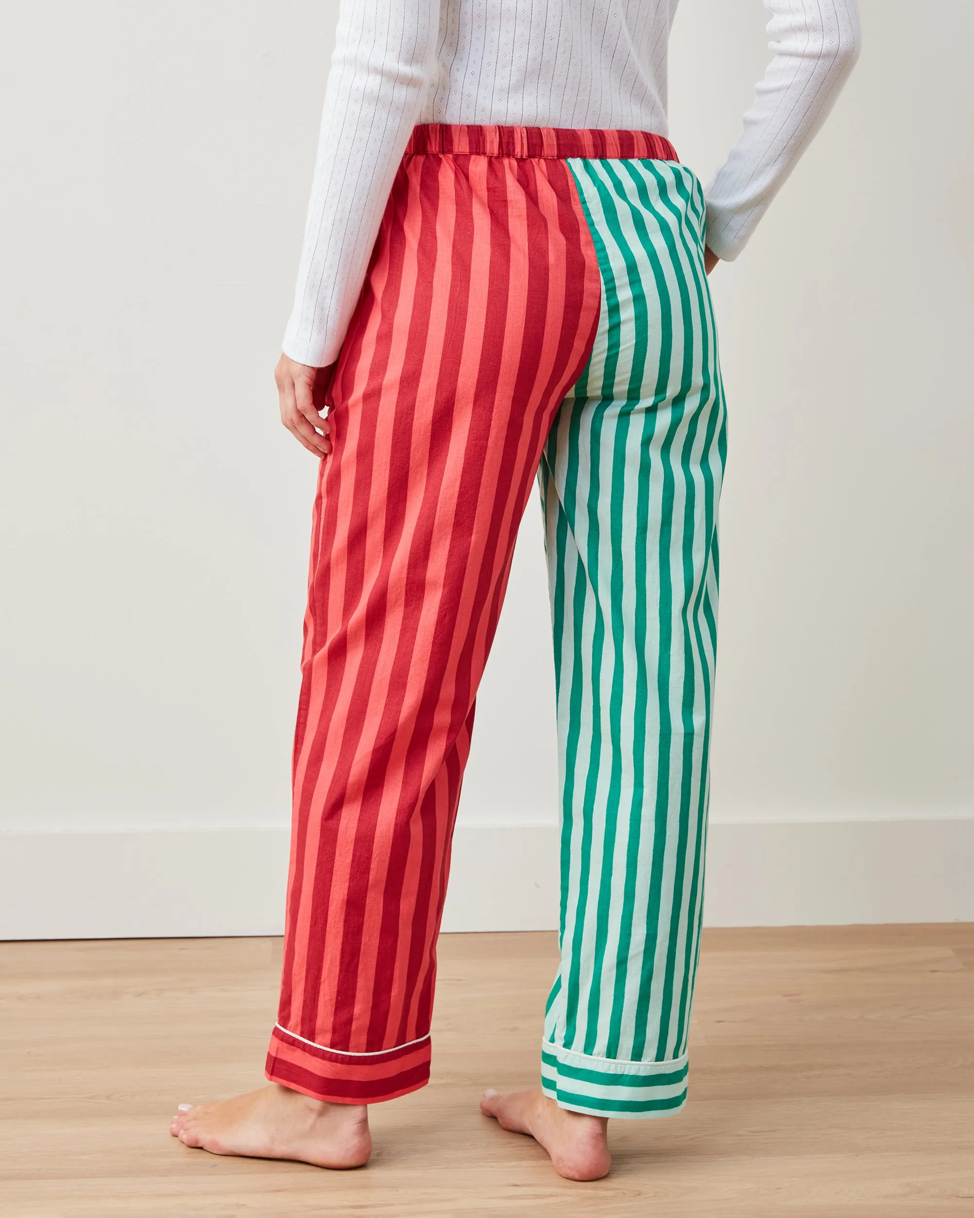 Holiday Stripes - PJ Pants - Spearmint & Peppermint sold by Printfresh product image thumbnail 3