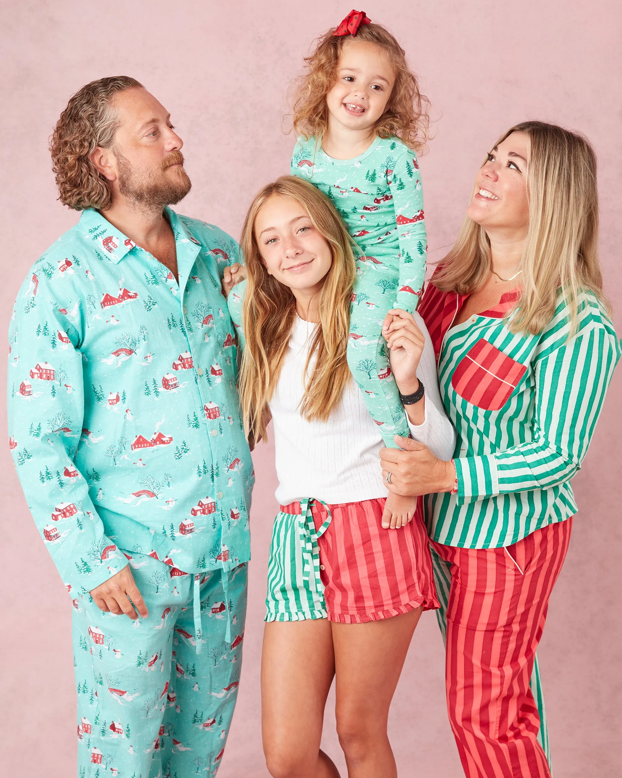 Holiday Stripes - Long PJ Set - Spearmint & Peppermint sold by Printfresh product image thumbnail 4