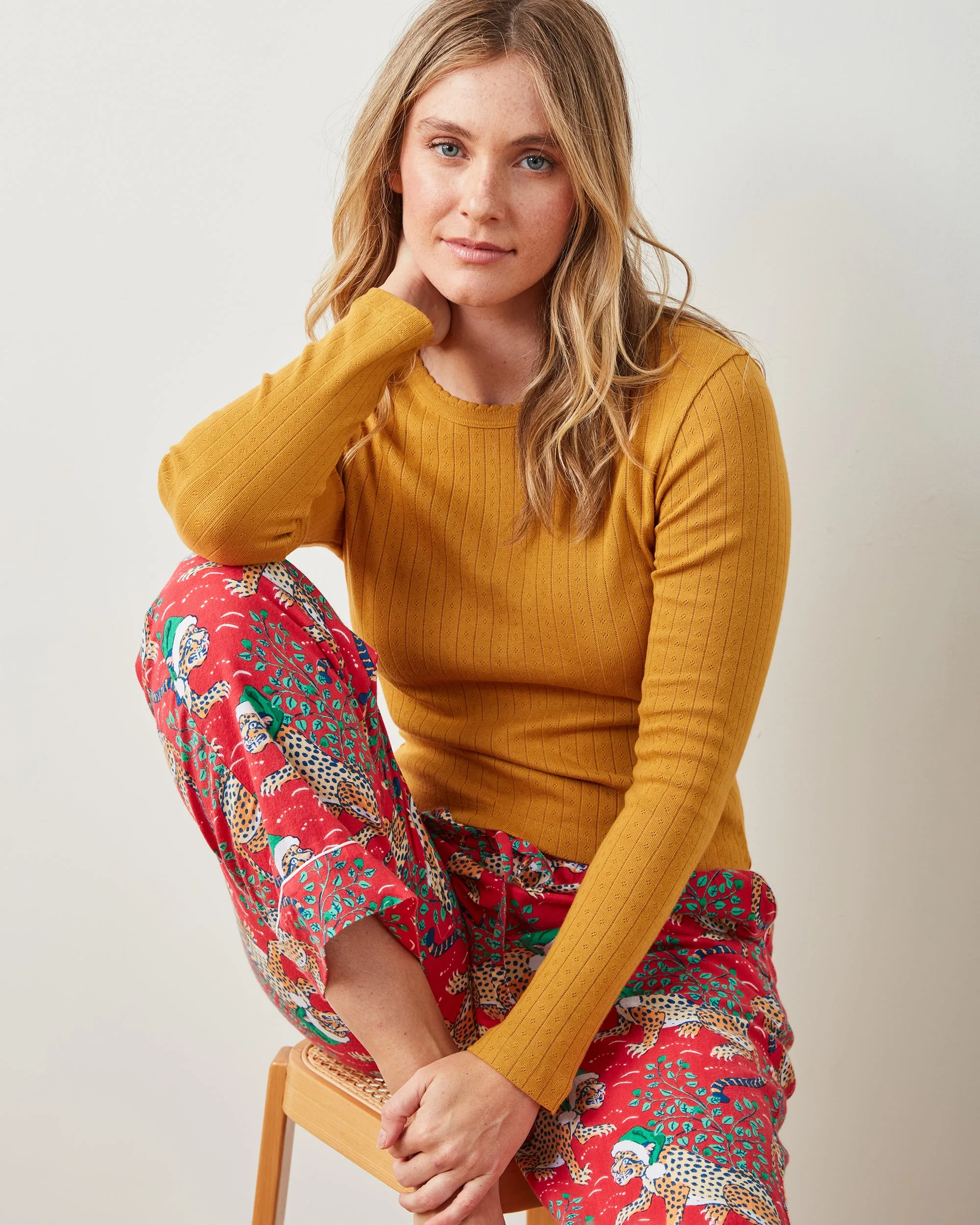 Goldenrod - Pointelle Long Sleeve - Shirt sold by Printfresh product image thumbnail 5