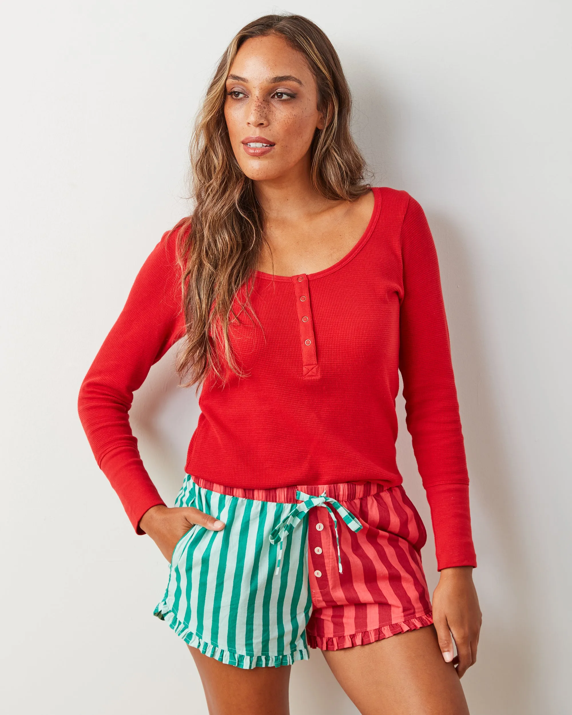 Crimson - Cozy Henley - Thermal sold by Printfresh product image thumbnail 5