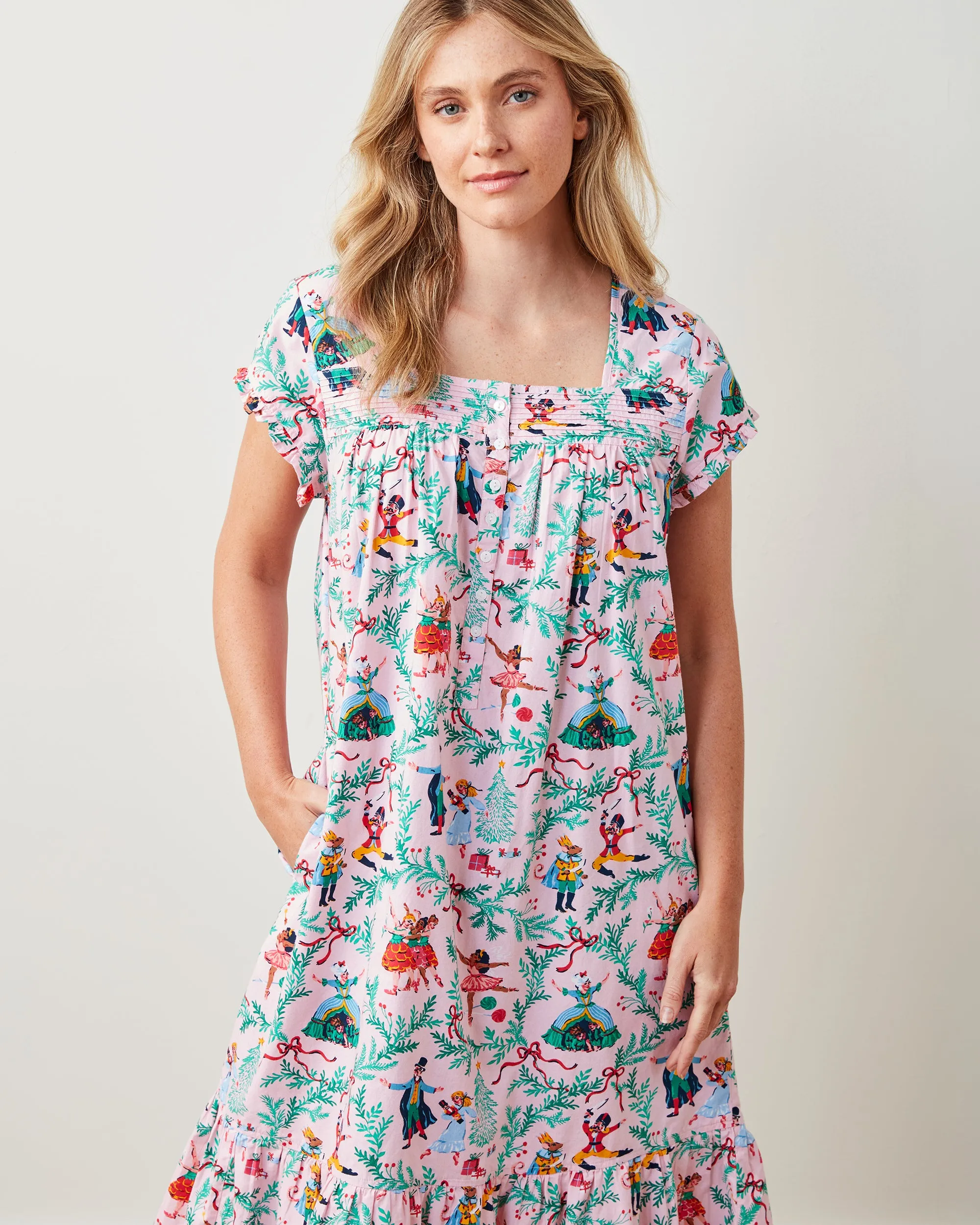 Nutcracker Dreams - Daylight Nightgown - Ballet Pink sold by Printfresh