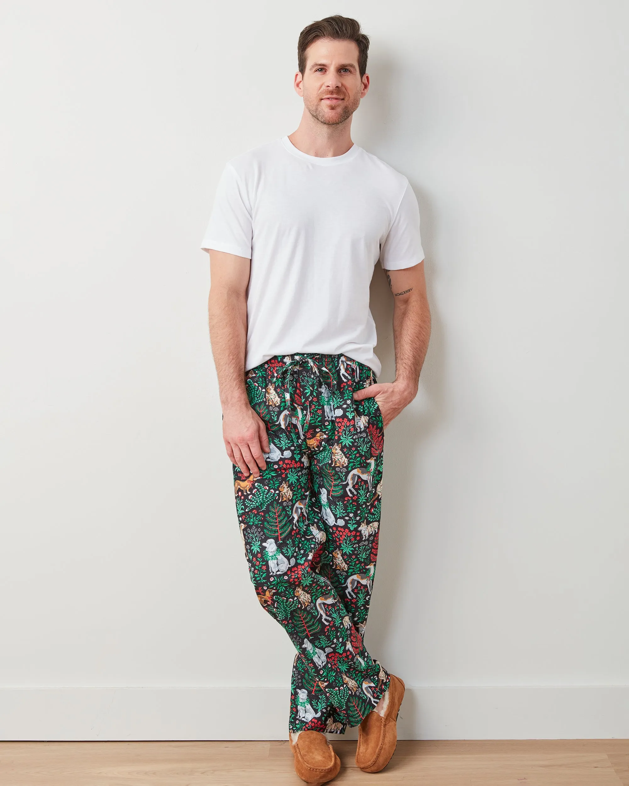 Happy Howlidays - Men's PJ Pants - Ink sold by Printfresh product image thumbnail 5