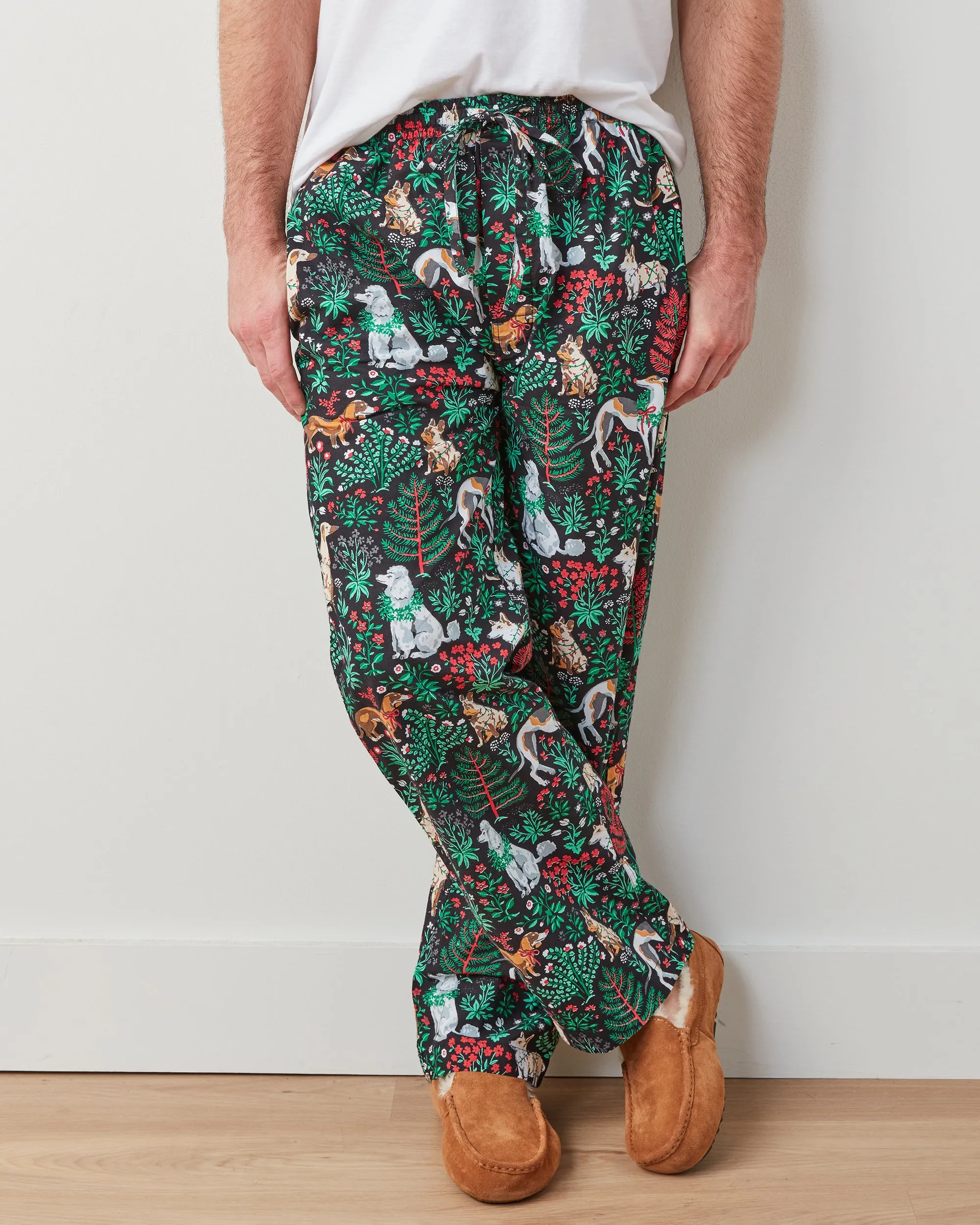 Happy Howlidays - Men's PJ Pants - Ink sold by Printfresh product image thumbnail 2