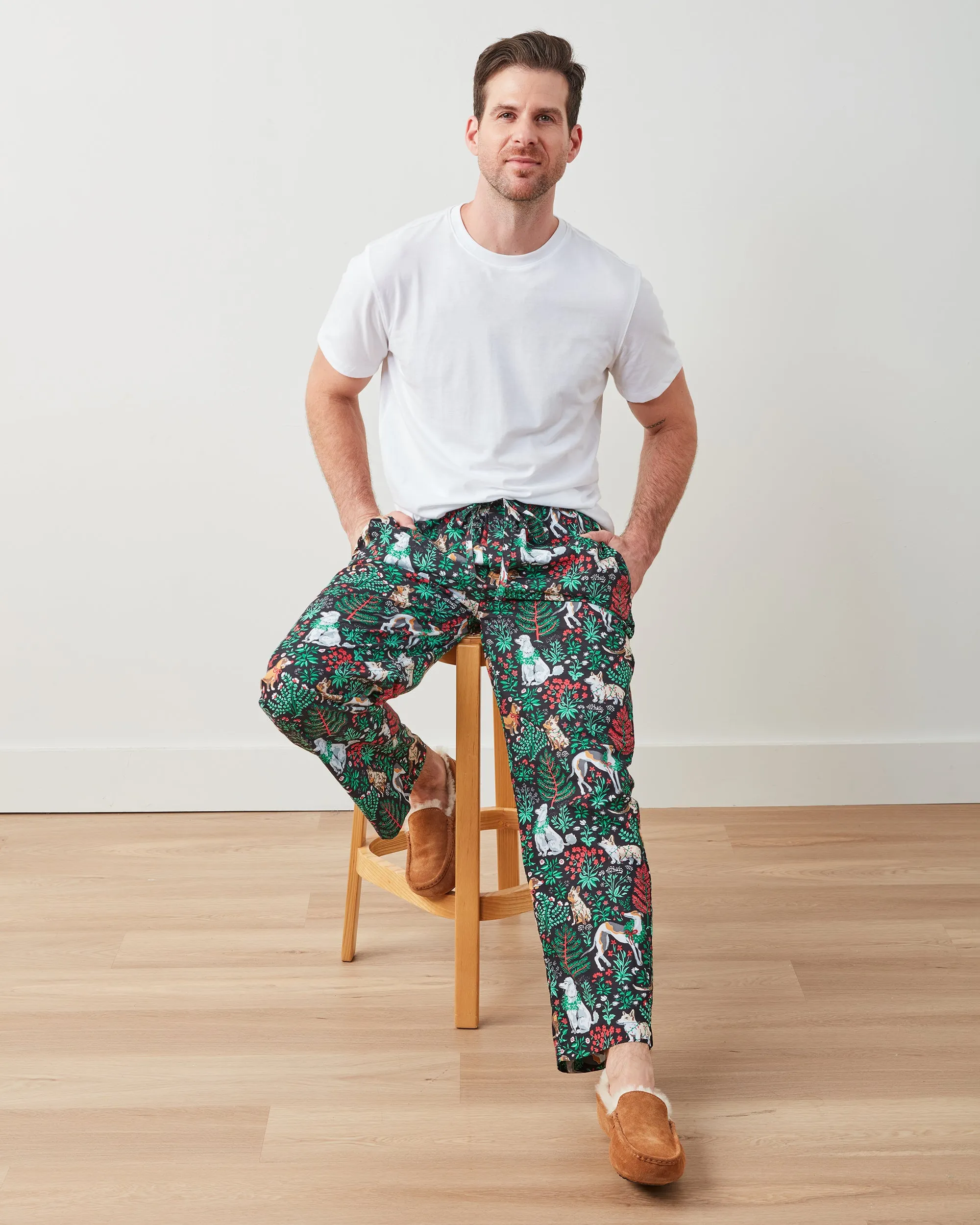 Happy Howlidays - Men's PJ Pants - Ink sold by Printfresh