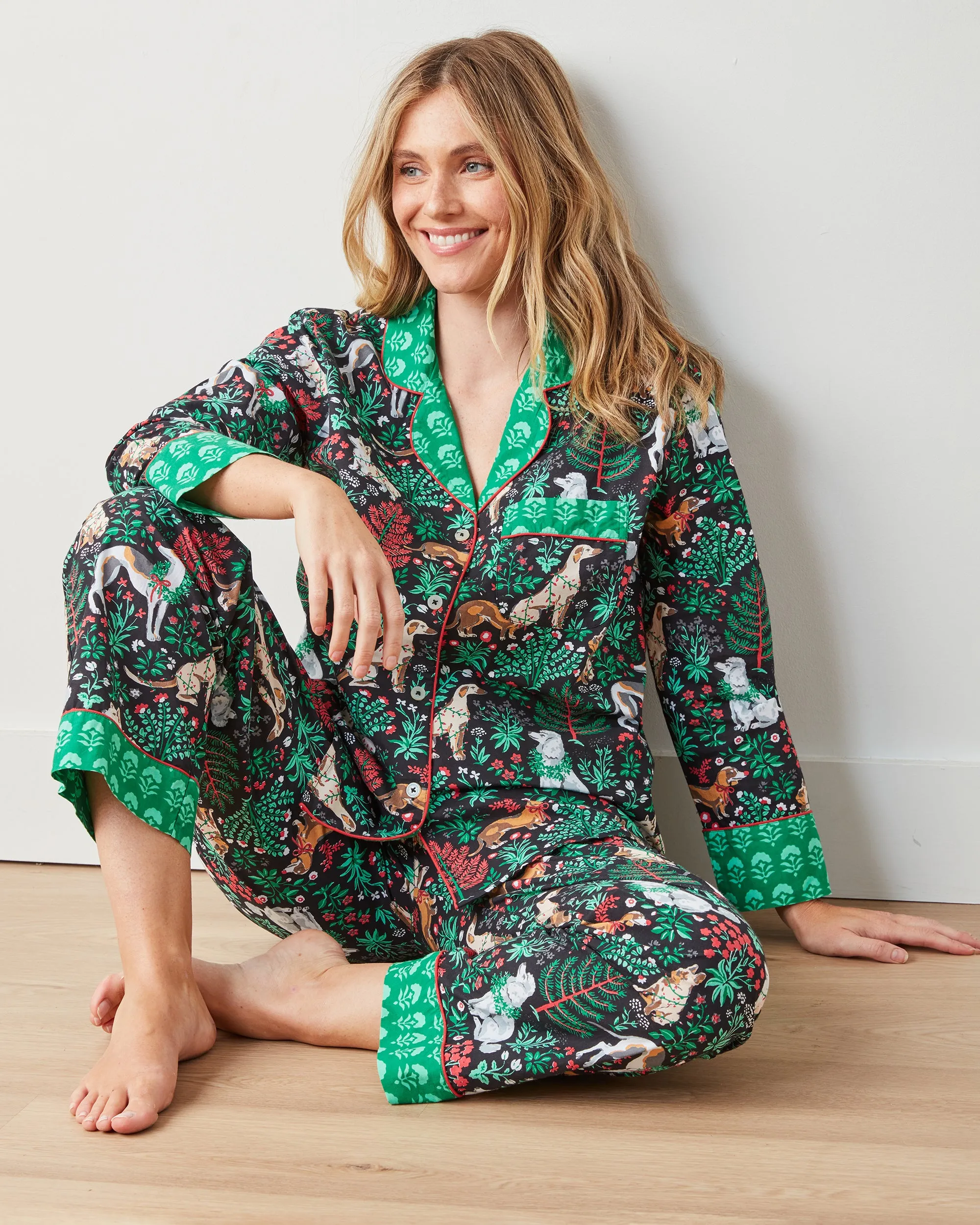 Happy Howlidays - Long PJ Set - Ink sold by Printfresh product image thumbnail 3