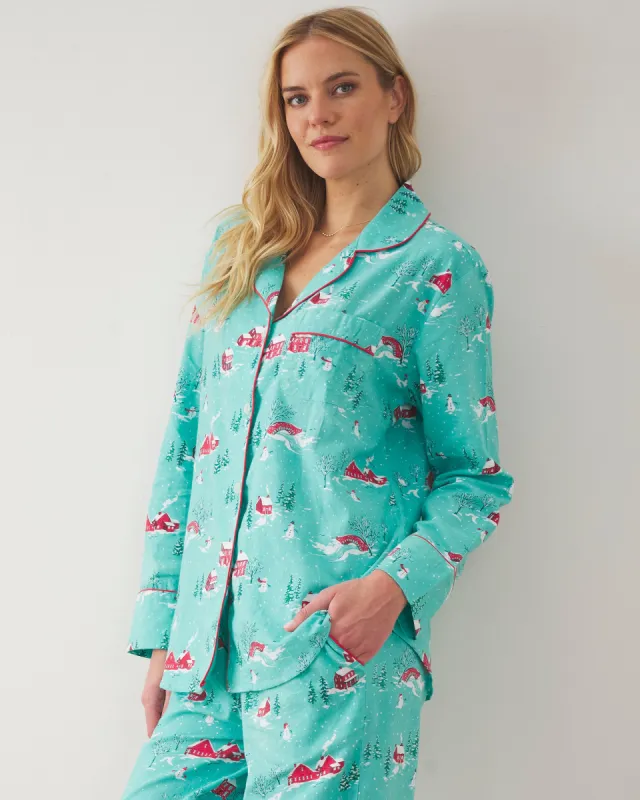 Winter Wonderland - Lightweight Flannel Long PJ Set - Snow Day sold by Printfresh