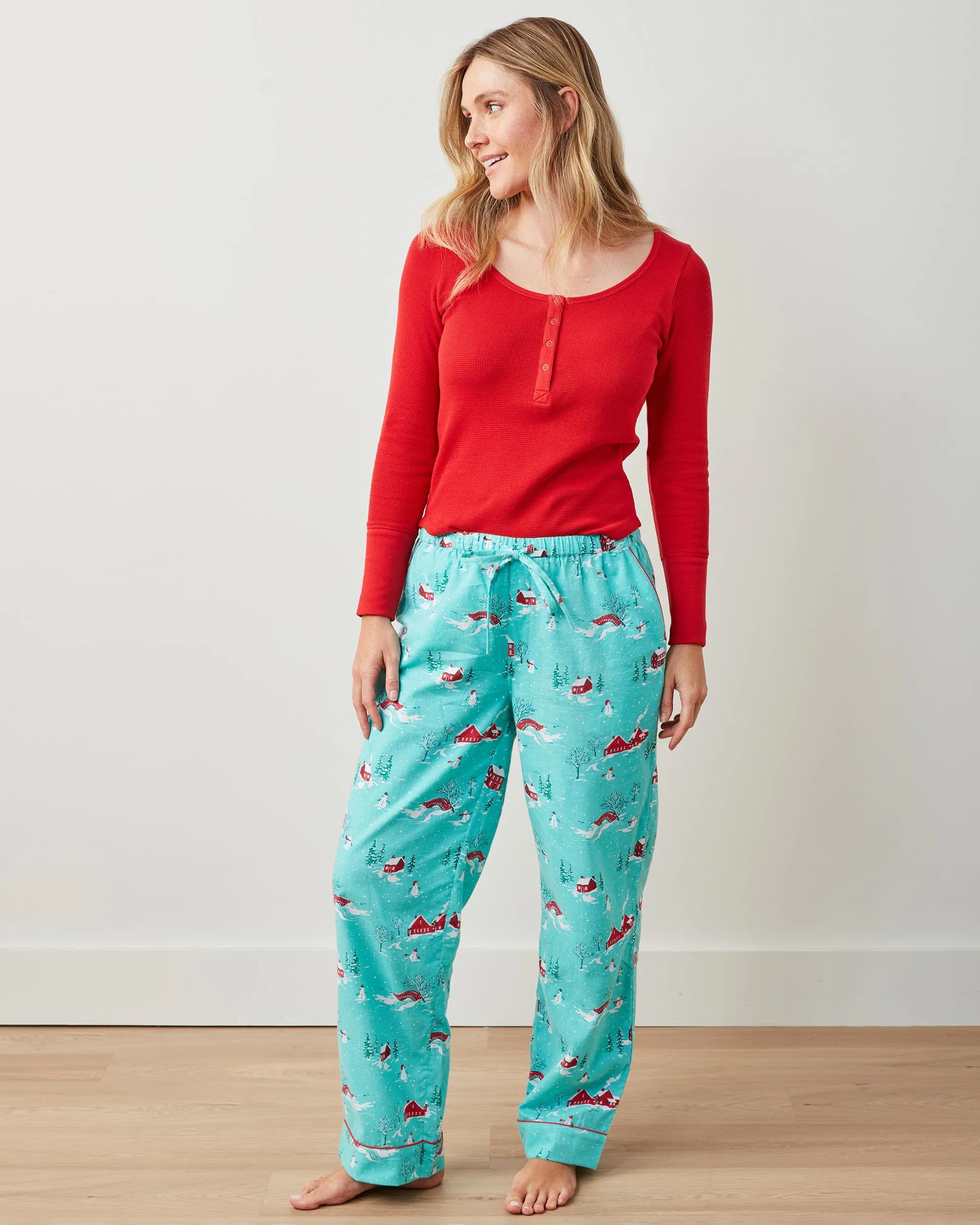 Winter Wonderland - Lightweight Flannel PJ Pants - Snow Day sold by Printfresh product image thumbnail 5