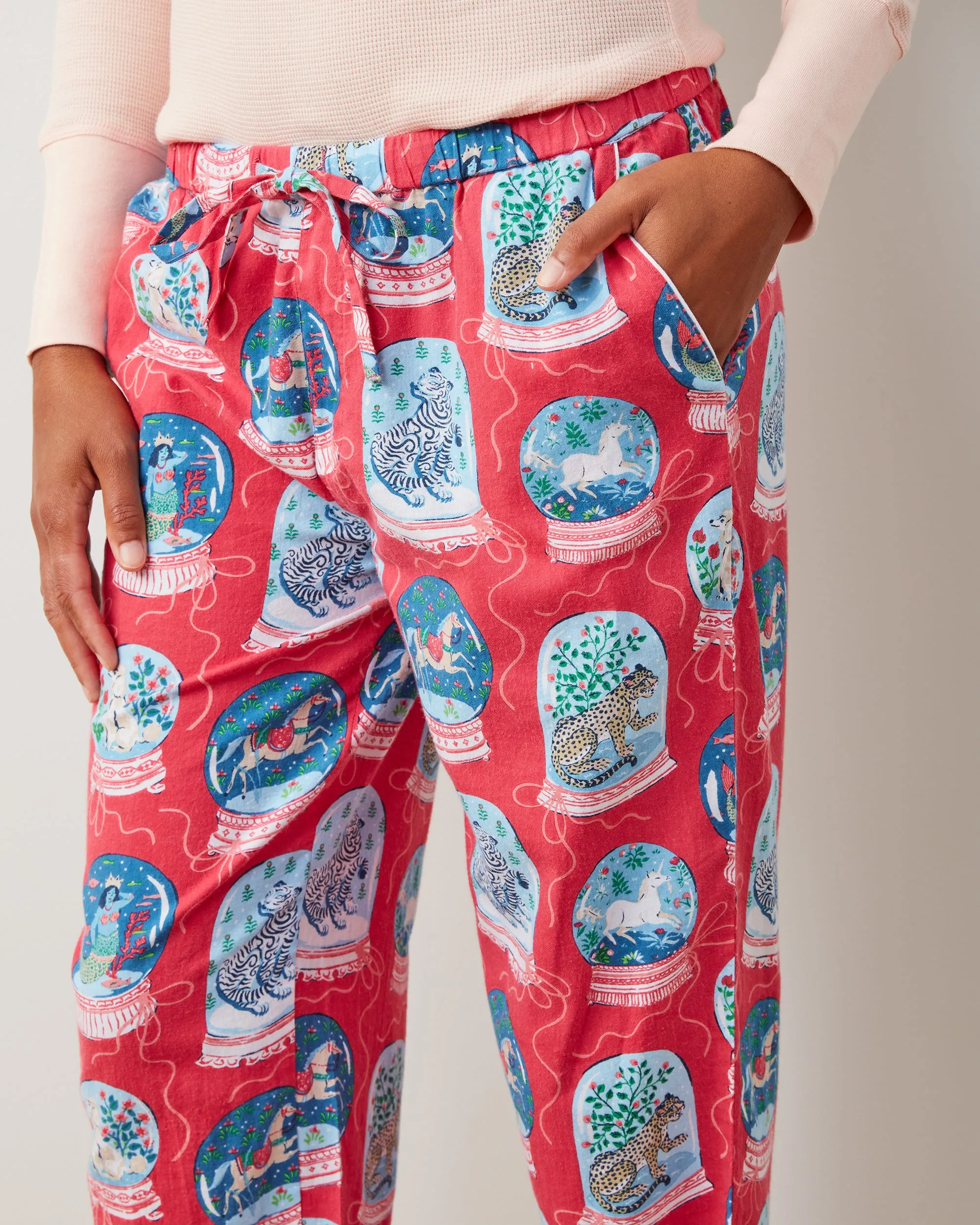 Snow Globe Magic - Henley & PJ Pants Set - Red Ribbon sold by Printfresh product image thumbnail 3