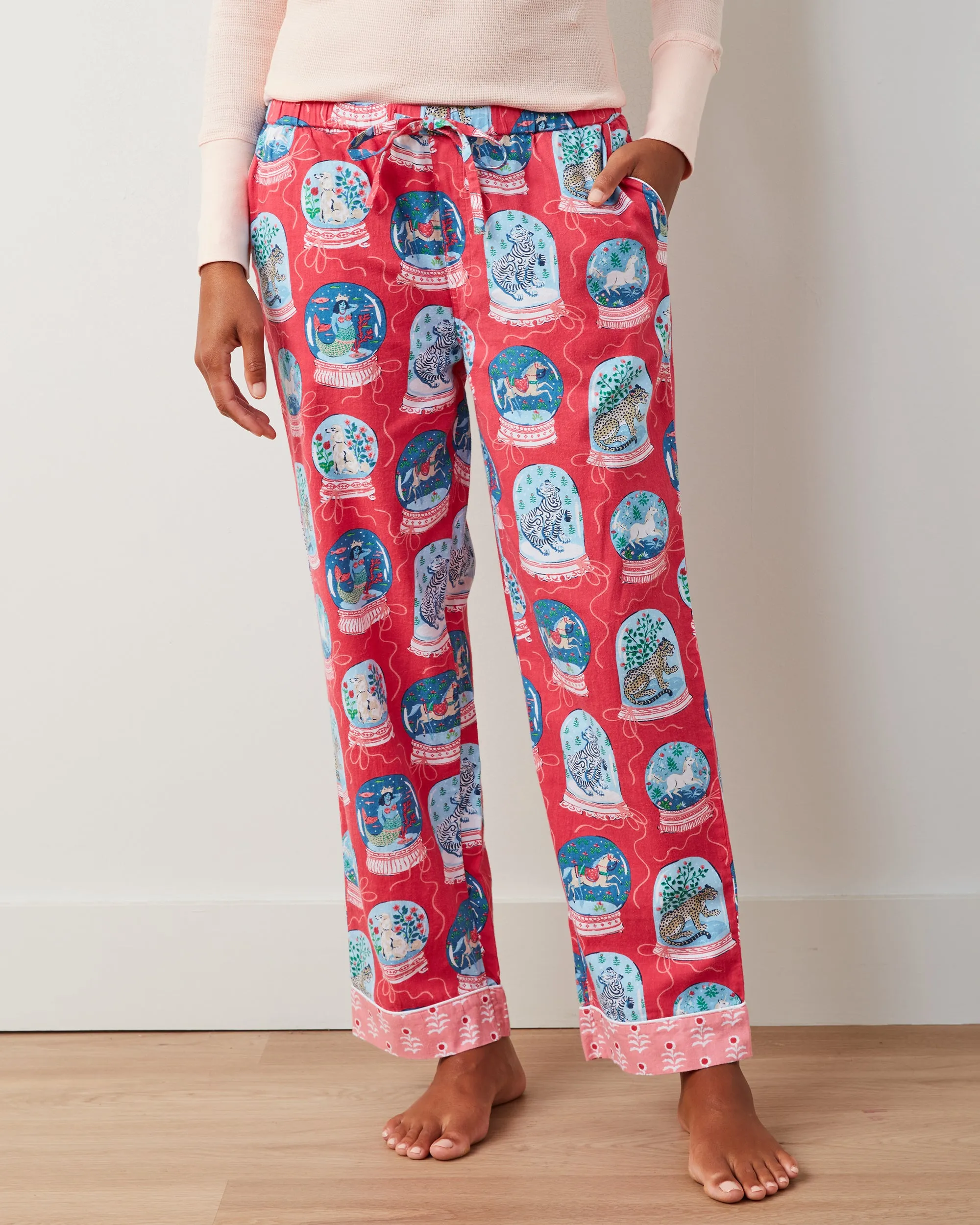 Snow Globe Magic - Henley & PJ Pants Set - Red Ribbon sold by Printfresh product image thumbnail 4