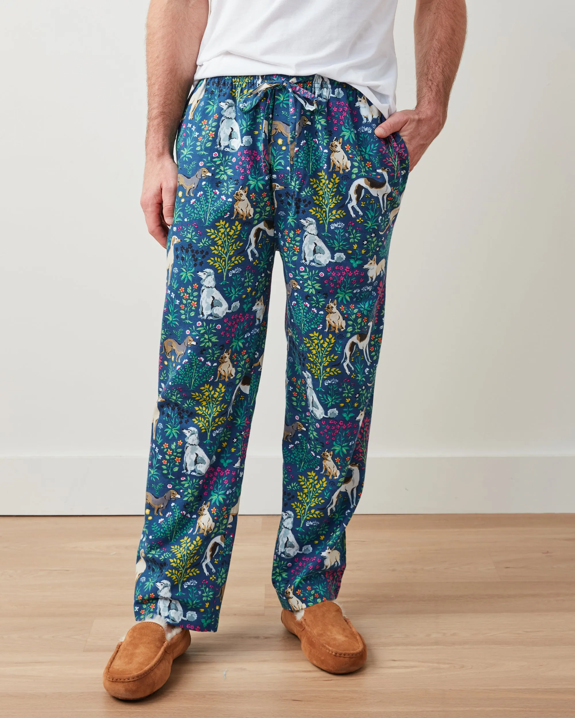 Must Love Dogs - Men's Lightweight Flannel PJ Pants - Indigo sold by Printfresh product image thumbnail 3