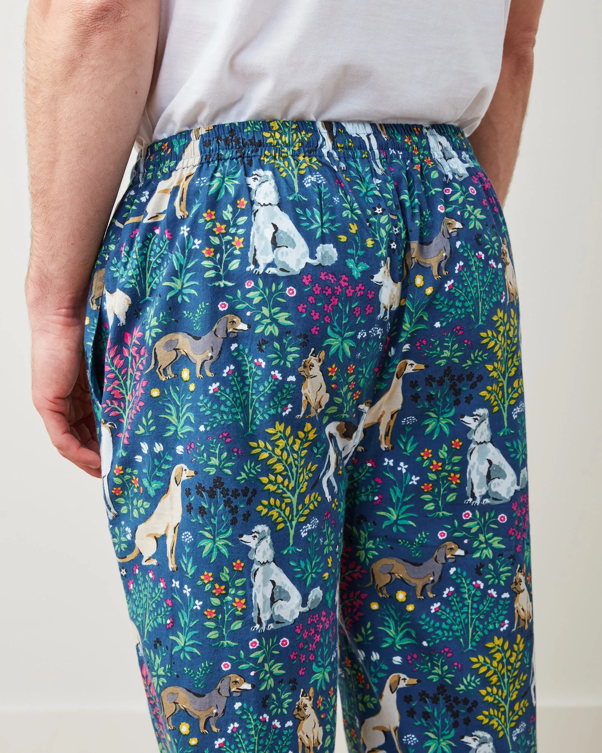 Must Love Dogs - Men's Lightweight Flannel PJ Pants - Indigo sold by Printfresh product image thumbnail 4