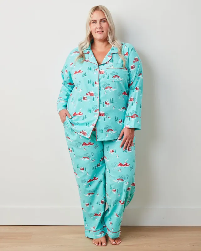 Winter Wonderland - Tall Lightweight Flannel Long PJ Set - Snow Day sold by Printfresh