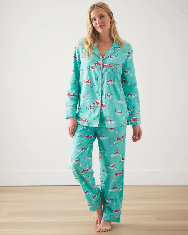 Winter Wonderland - Petite Lightweight Flannel Long PJ Set - Snow Day sold by Printfresh