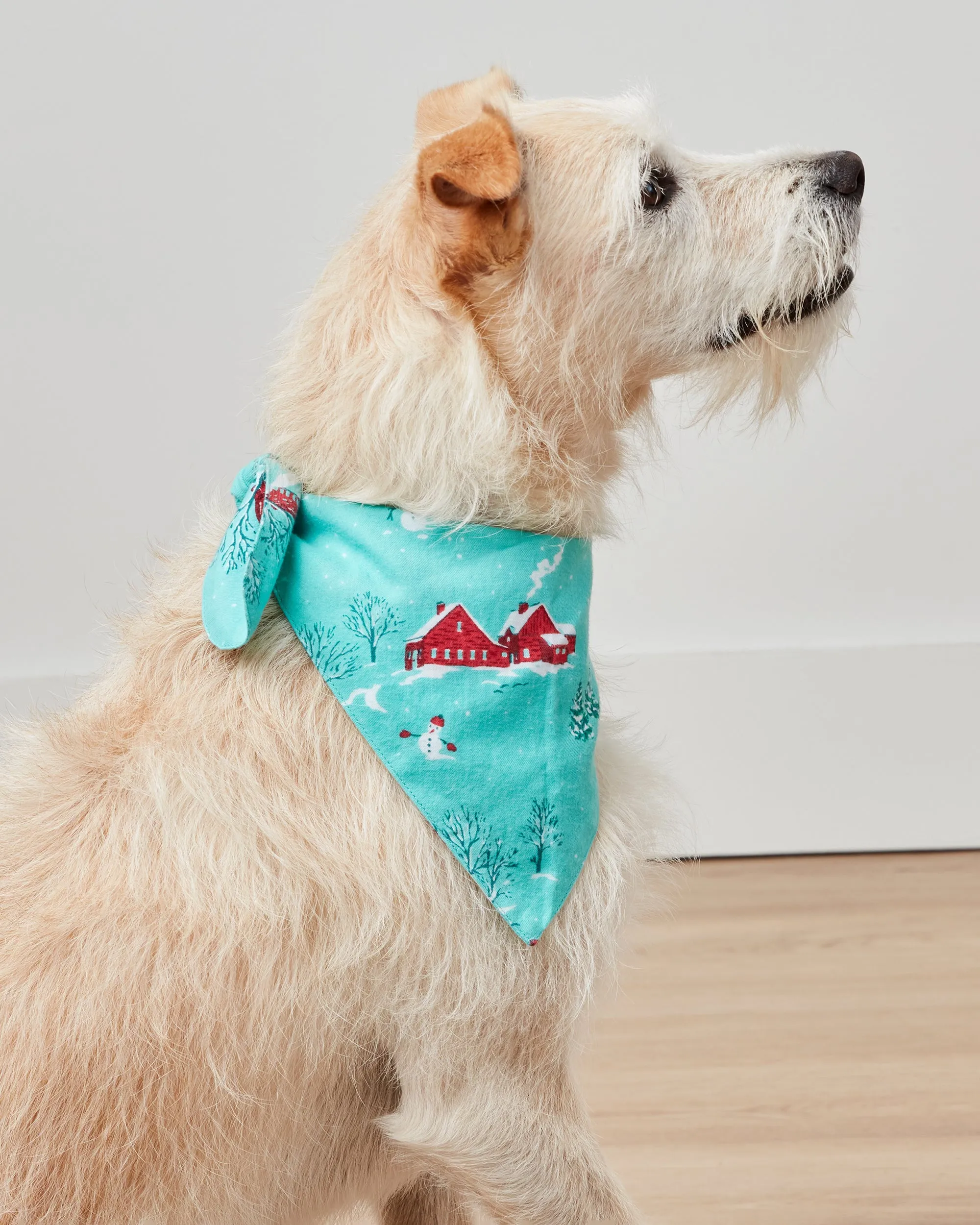 Winter Wonderland - Lightweight Flannel Pet Bandana - Snow Day sold by Printfresh product image thumbnail 3