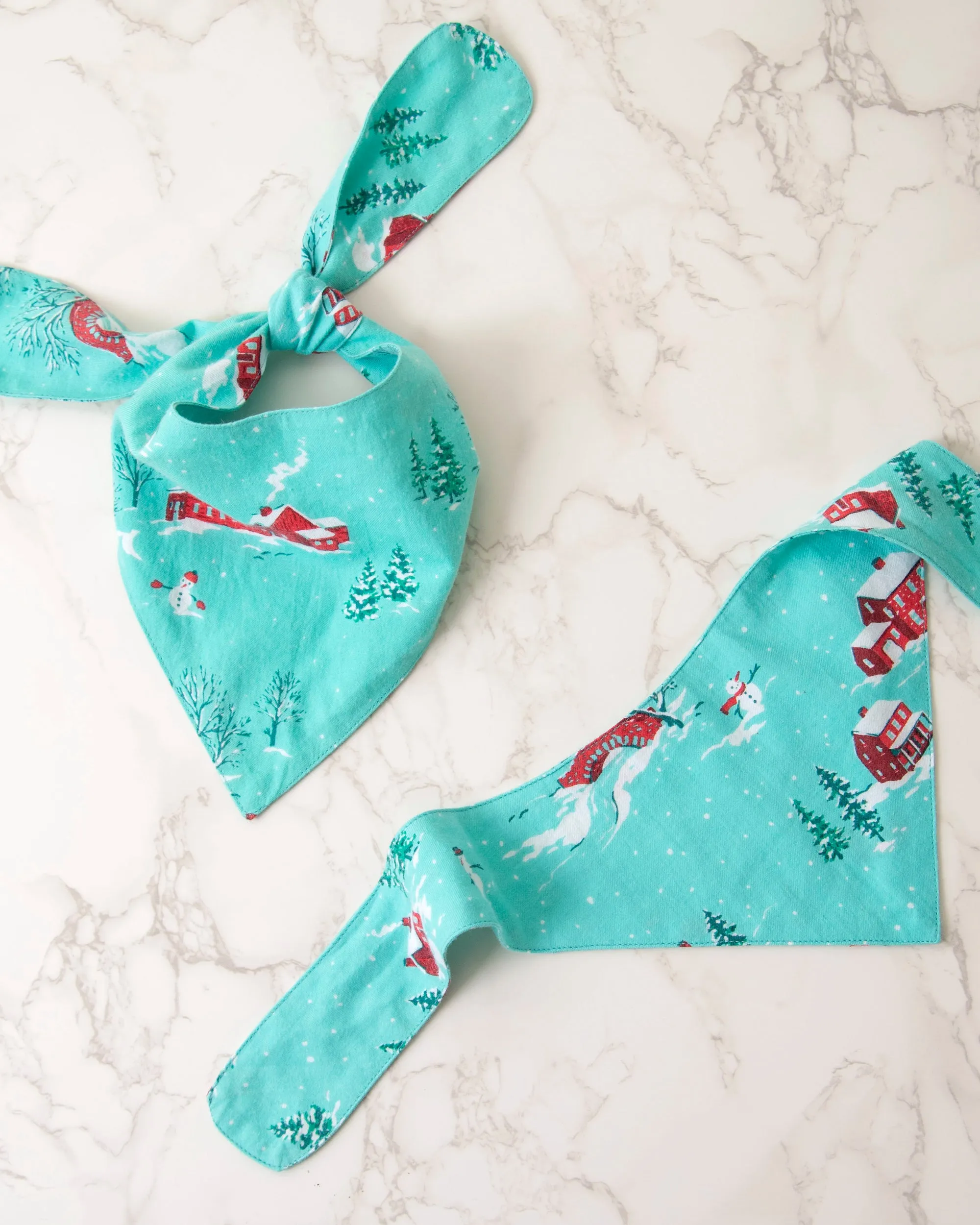 Winter Wonderland - Lightweight Flannel Pet Bandana - Snow Day sold by Printfresh product image thumbnail 4