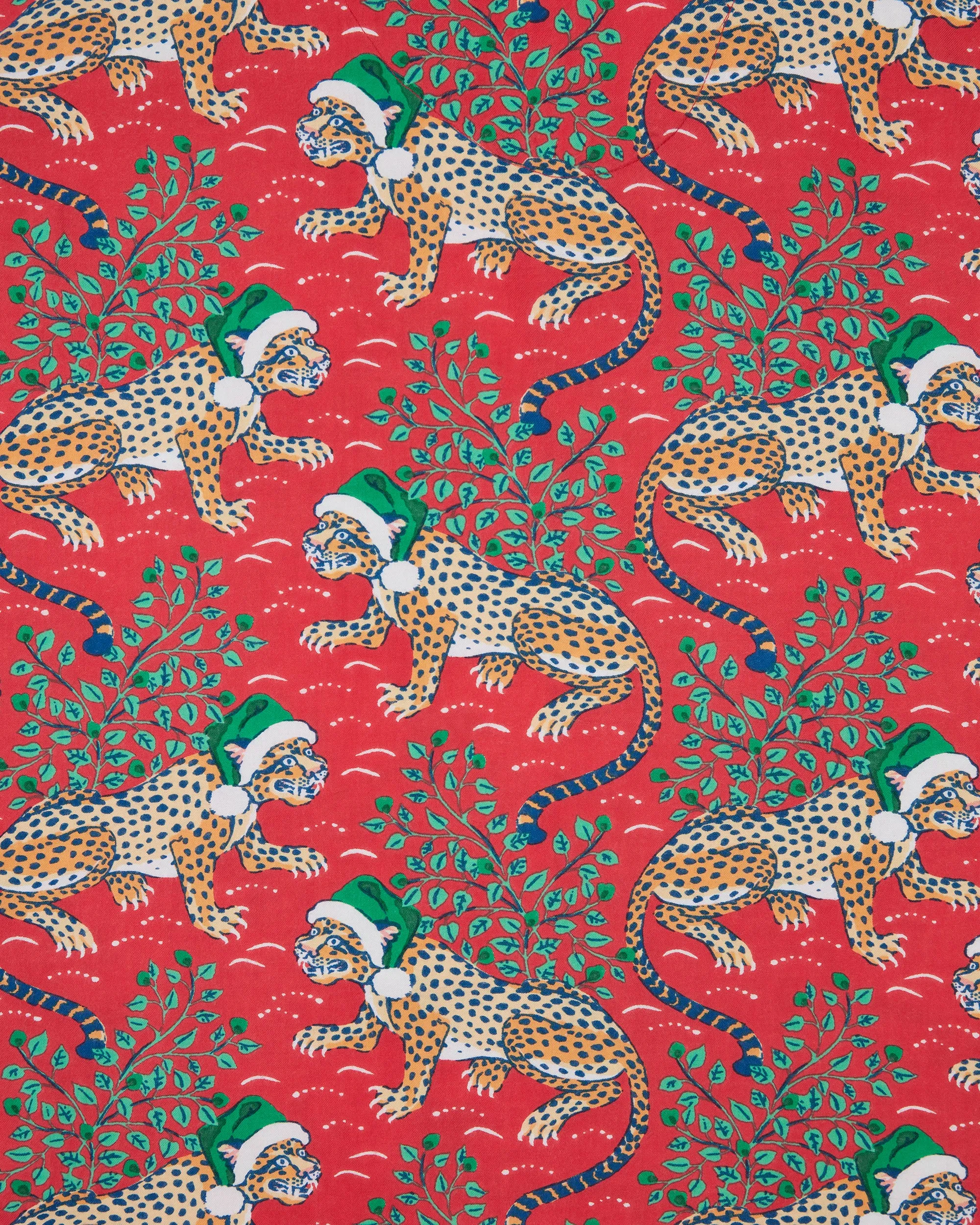 Holly Jolly Bagheera - Lightweight Flannel Long Sleeve Top & Shorts Set - Ruby sold by Printfresh product image thumbnail 5