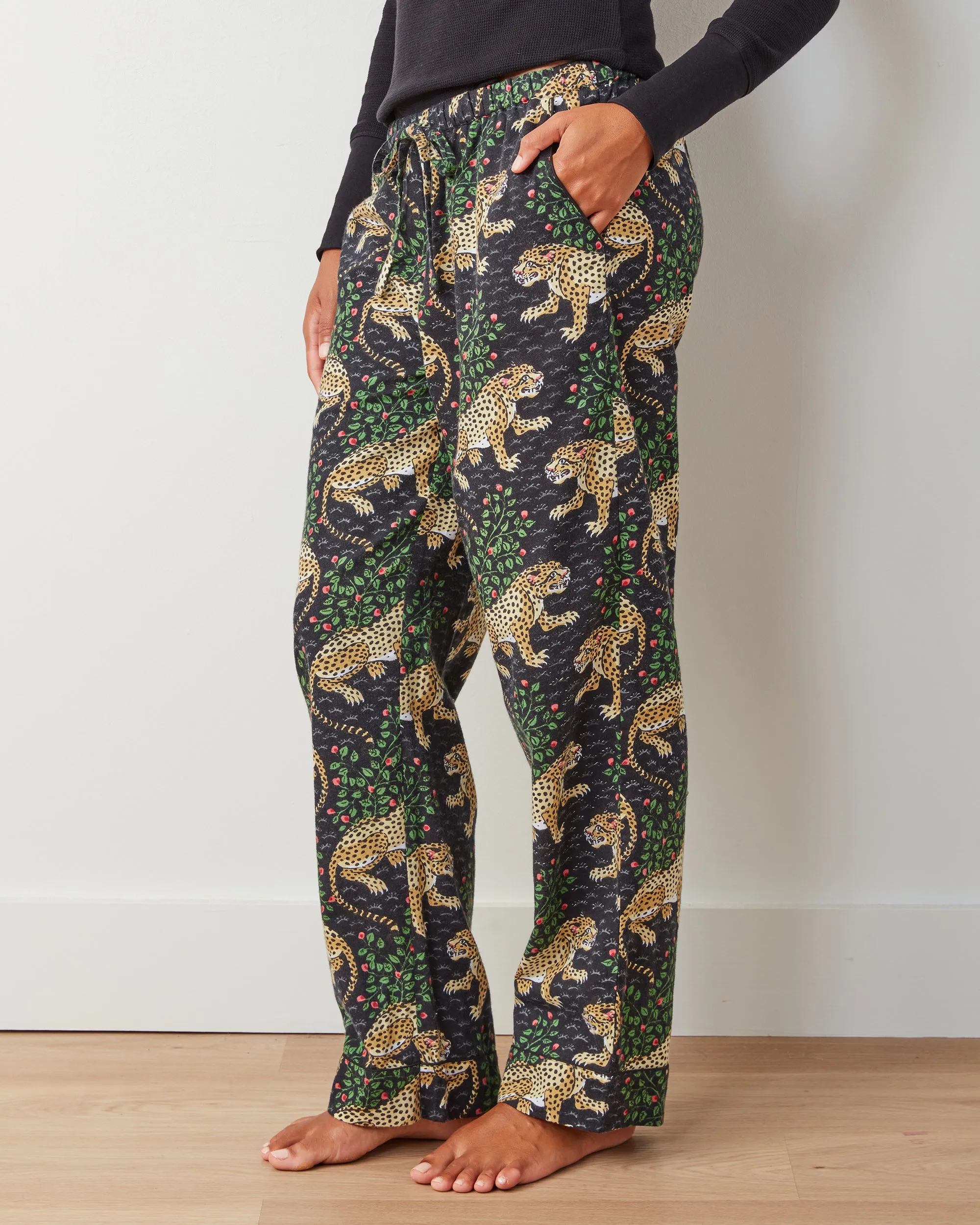 Bagheera - Petite Lightweight Flannel PJ Pants - Ink sold by Printfresh