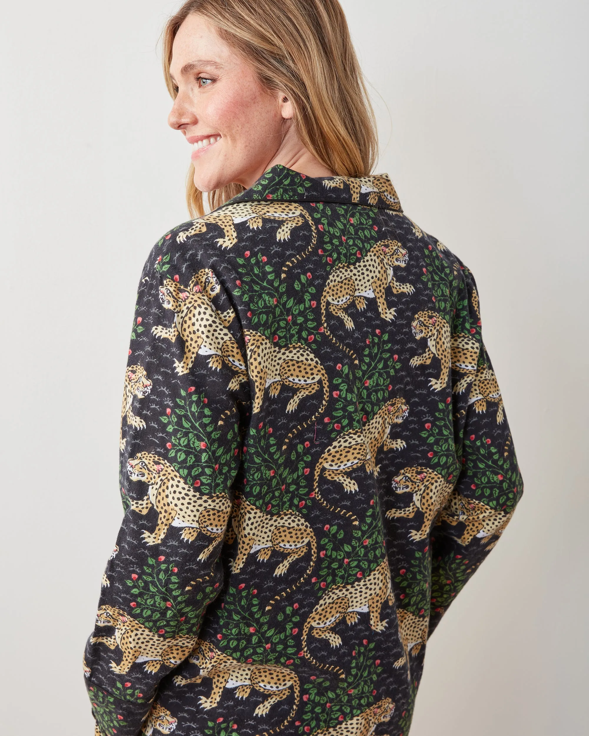 Bagheera - Tall Lightweight Flannel Long PJ Set - Ink sold by Printfresh product image thumbnail 3