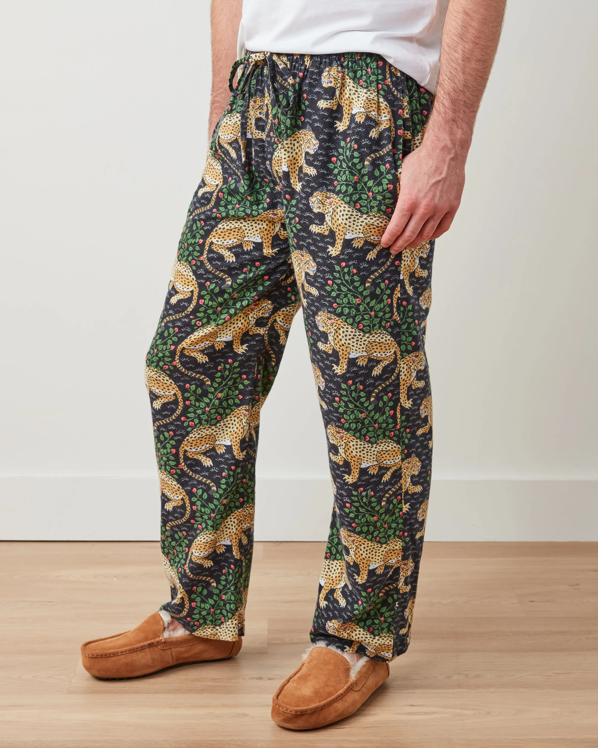 Bagheera - Men's Lightweight Flannel PJ Pants - Ink sold by Printfresh product image thumbnail 5