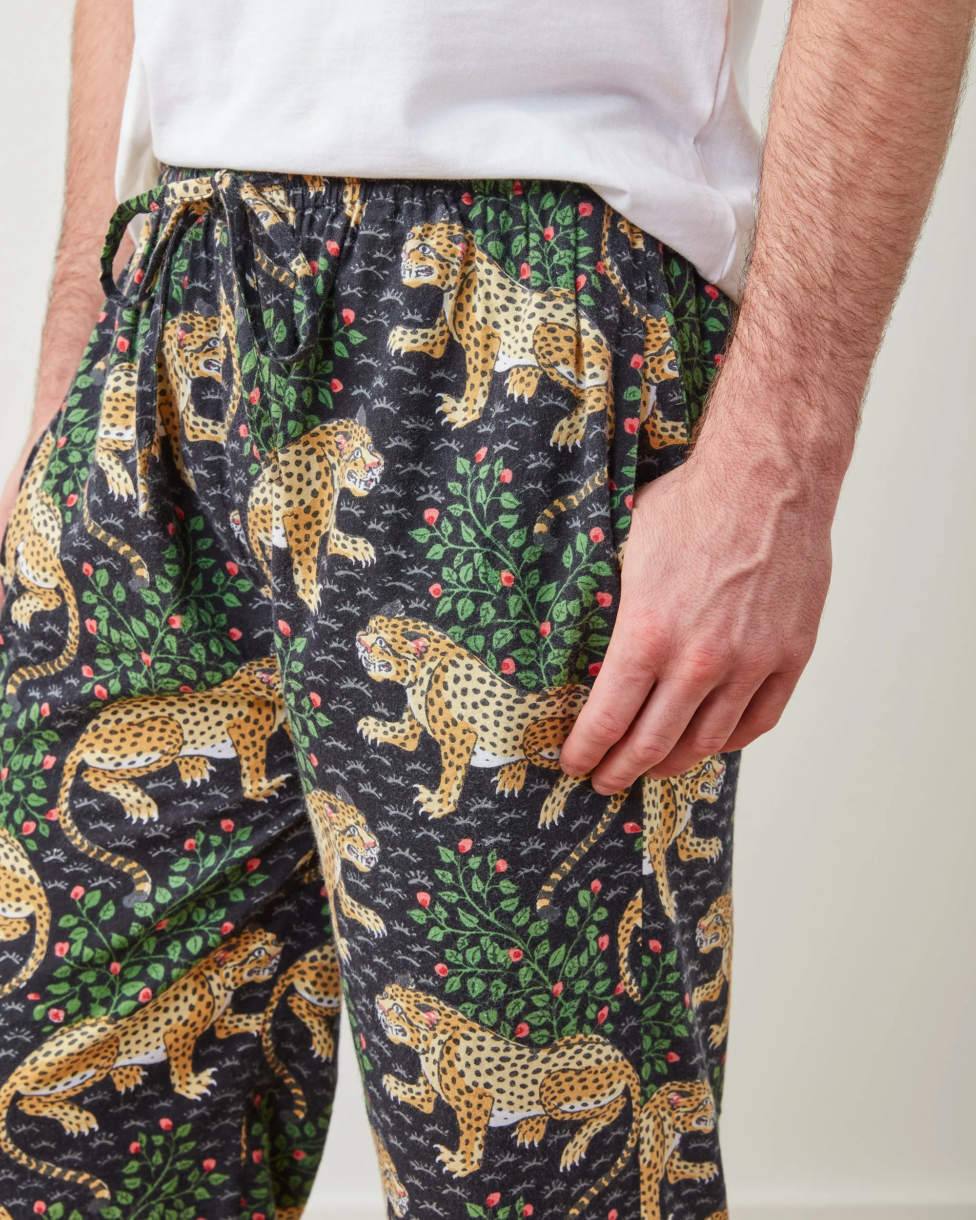 Bagheera - Men's Lightweight Flannel PJ Pants - Ink sold by Printfresh product image thumbnail 3