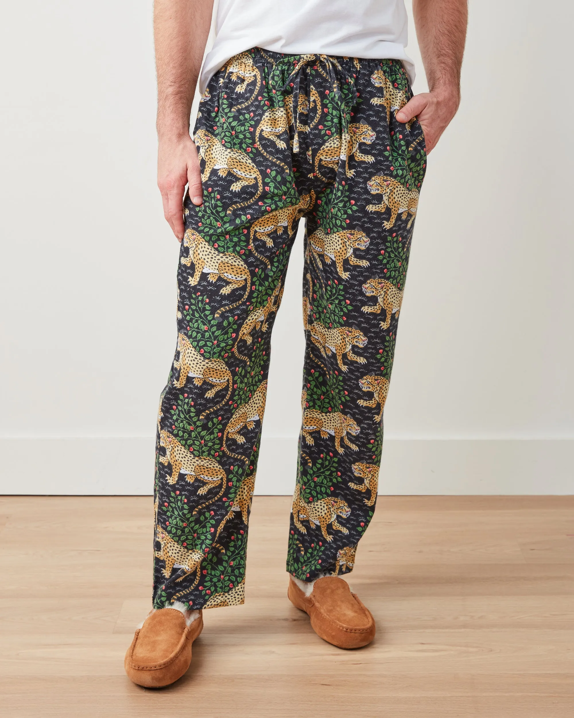 Bagheera - Men's Lightweight Flannel PJ Pants - Ink sold by Printfresh product image thumbnail 2