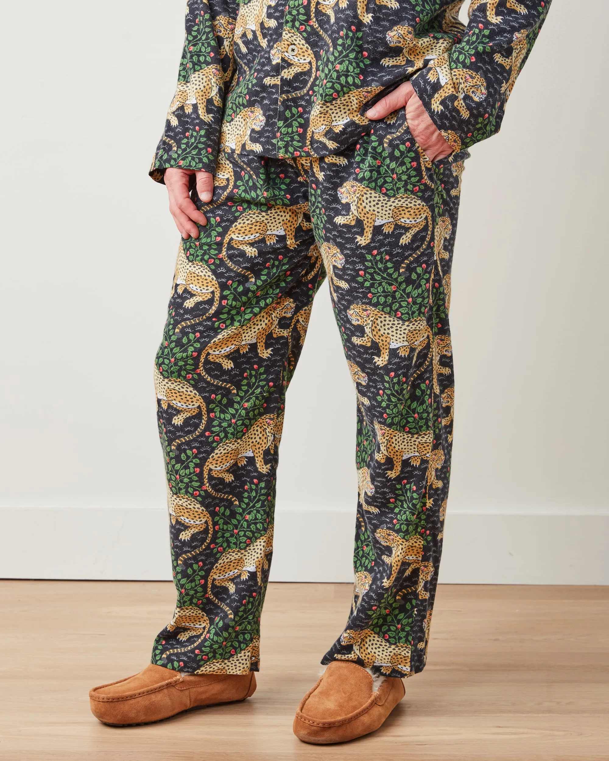 Bagheera - Men's Lightweight Flannel Long PJ Set - Ink sold by Printfresh product image thumbnail 3