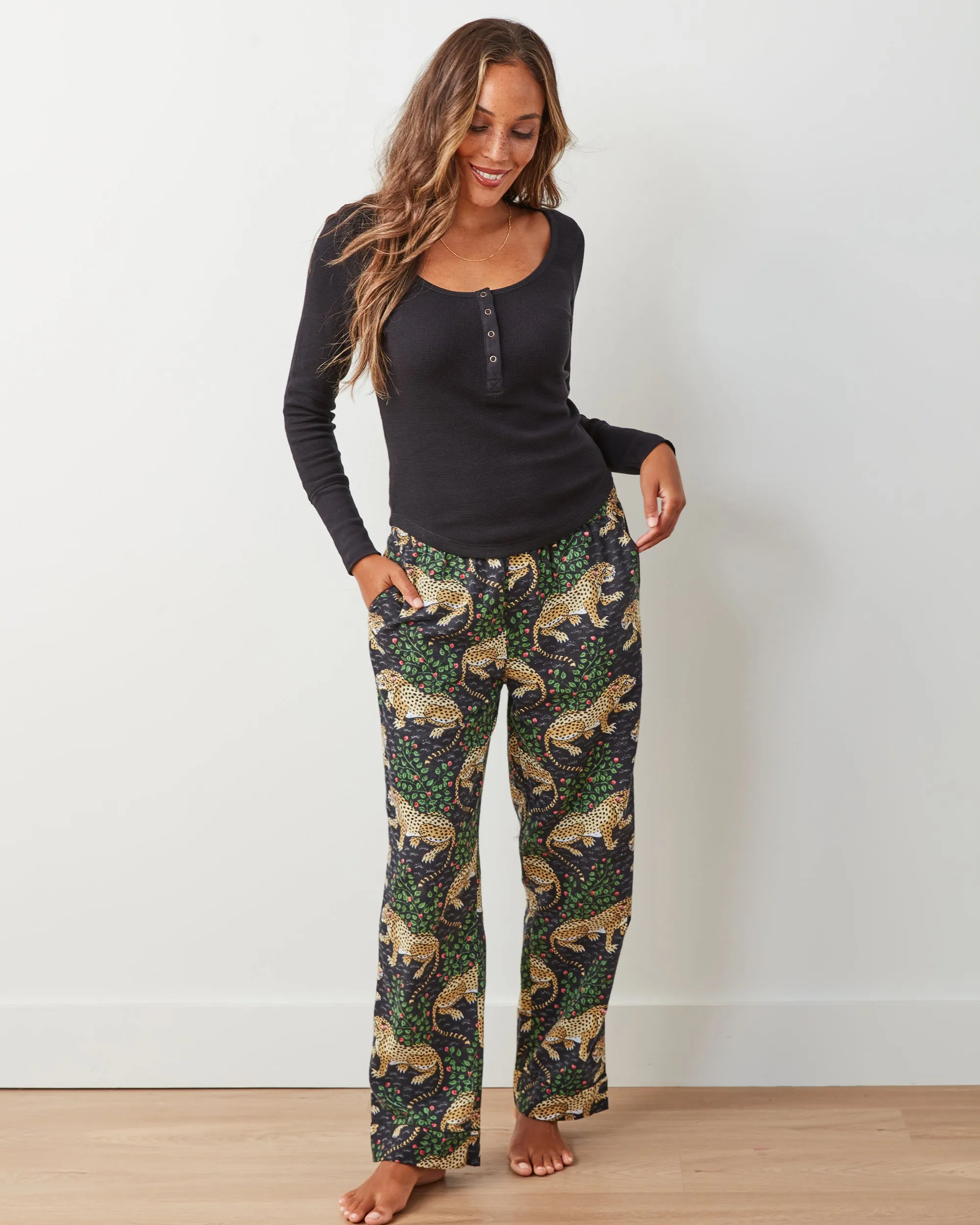 Bagheera - Lightweight Flannel PJ Pants - Ink sold by Printfresh product image thumbnail 3
