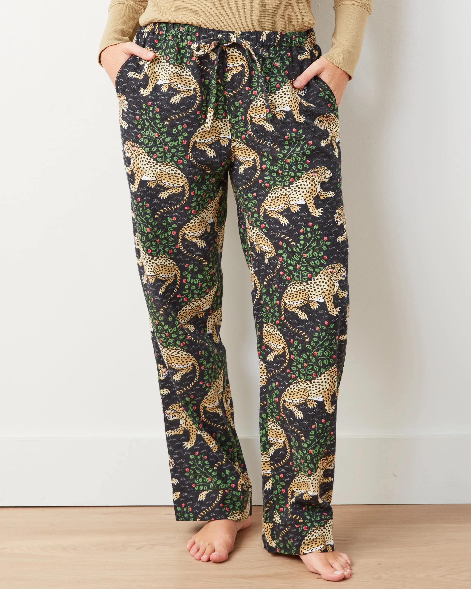 Bagheera - Lightweight Flannel PJ Pants - Ink sold by Printfresh