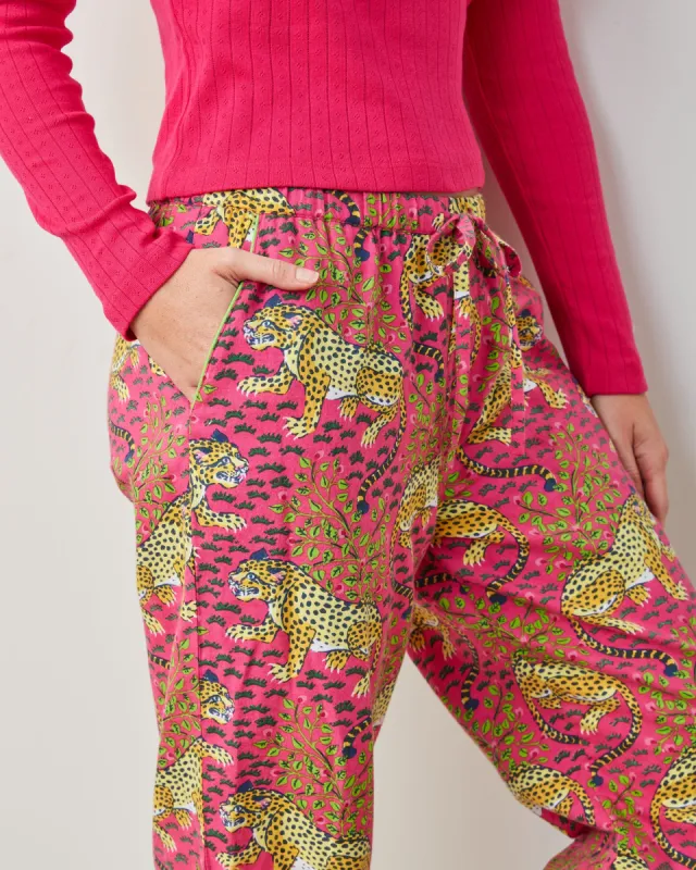 Bagheera - Lightweight Flannel PJ Pants - Hot Pink sold by Printfresh