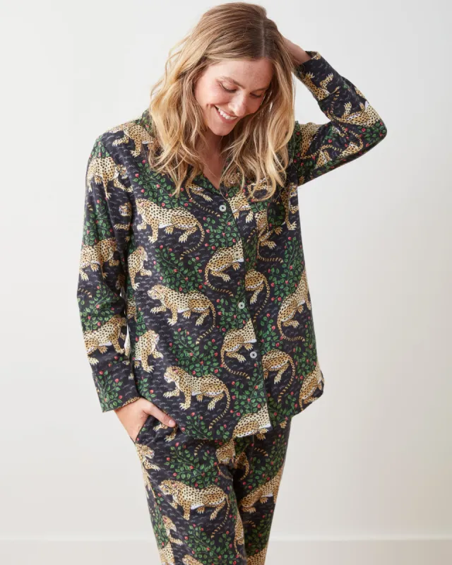Bagheera - Lightweight Flannel Long PJ Set - Ink sold by Printfresh