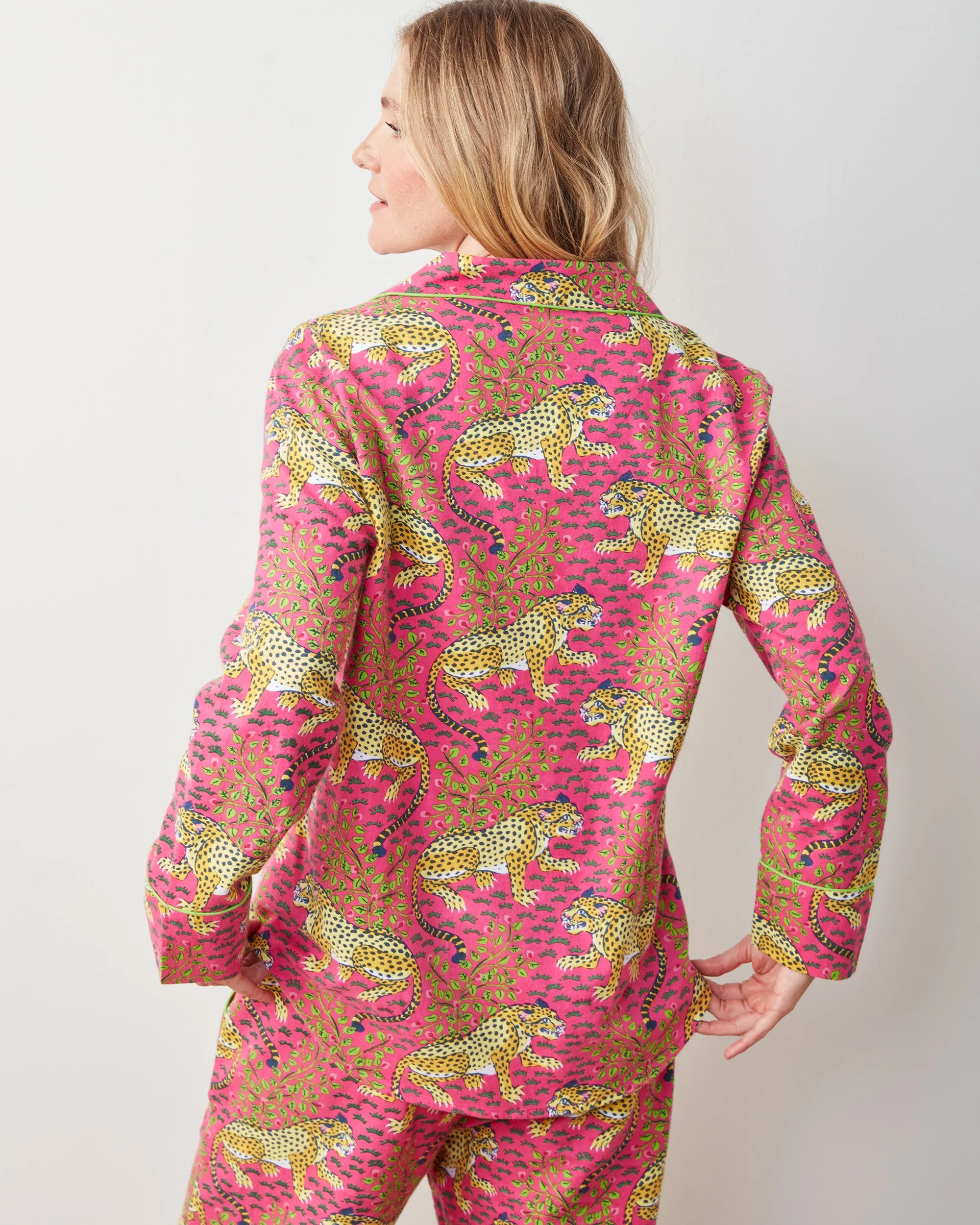 Bagheera - Lightweight Flannel Long PJ Set - Hot Pink sold by Printfresh product image thumbnail 3