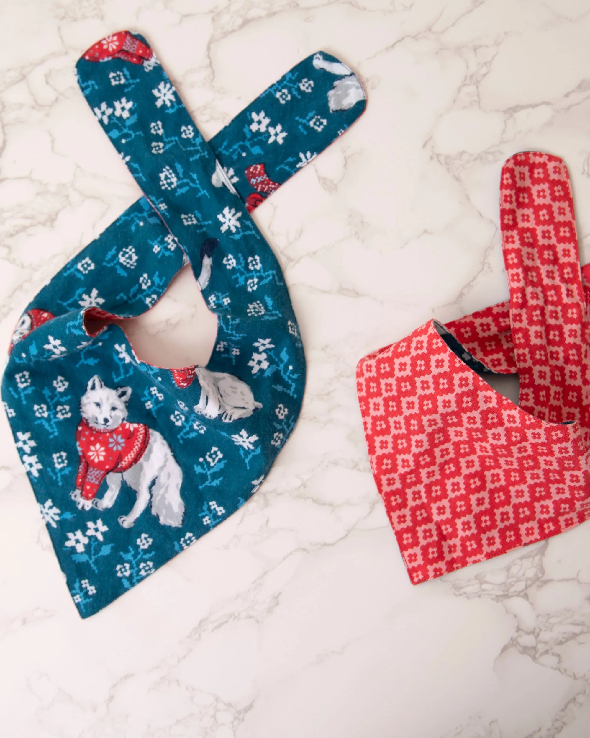 Bundled Up - Lightweight Flannel Pet Bandana - Navy sold by Printfresh product image thumbnail 4