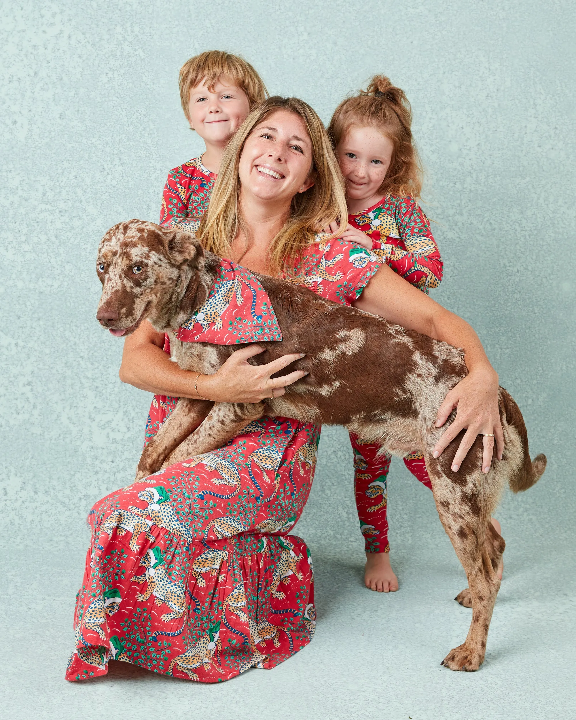 Holly Jolly Bagheera - Lightweight Flannel Pet Bandana - Ruby sold by Printfresh product image thumbnail 4