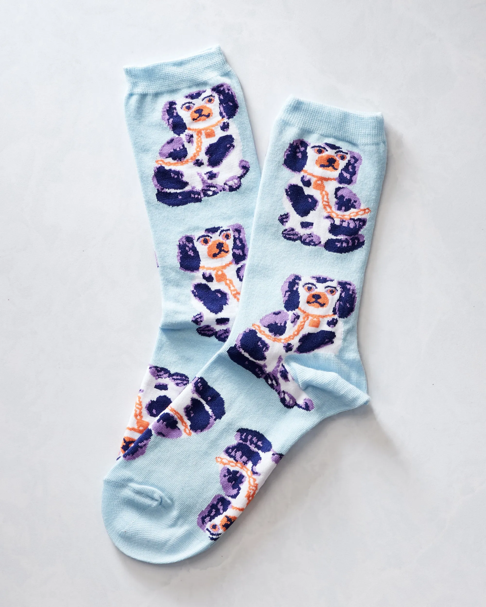 Women's Staffordshire Dog Sock - Yellow Owl sold by Printfresh