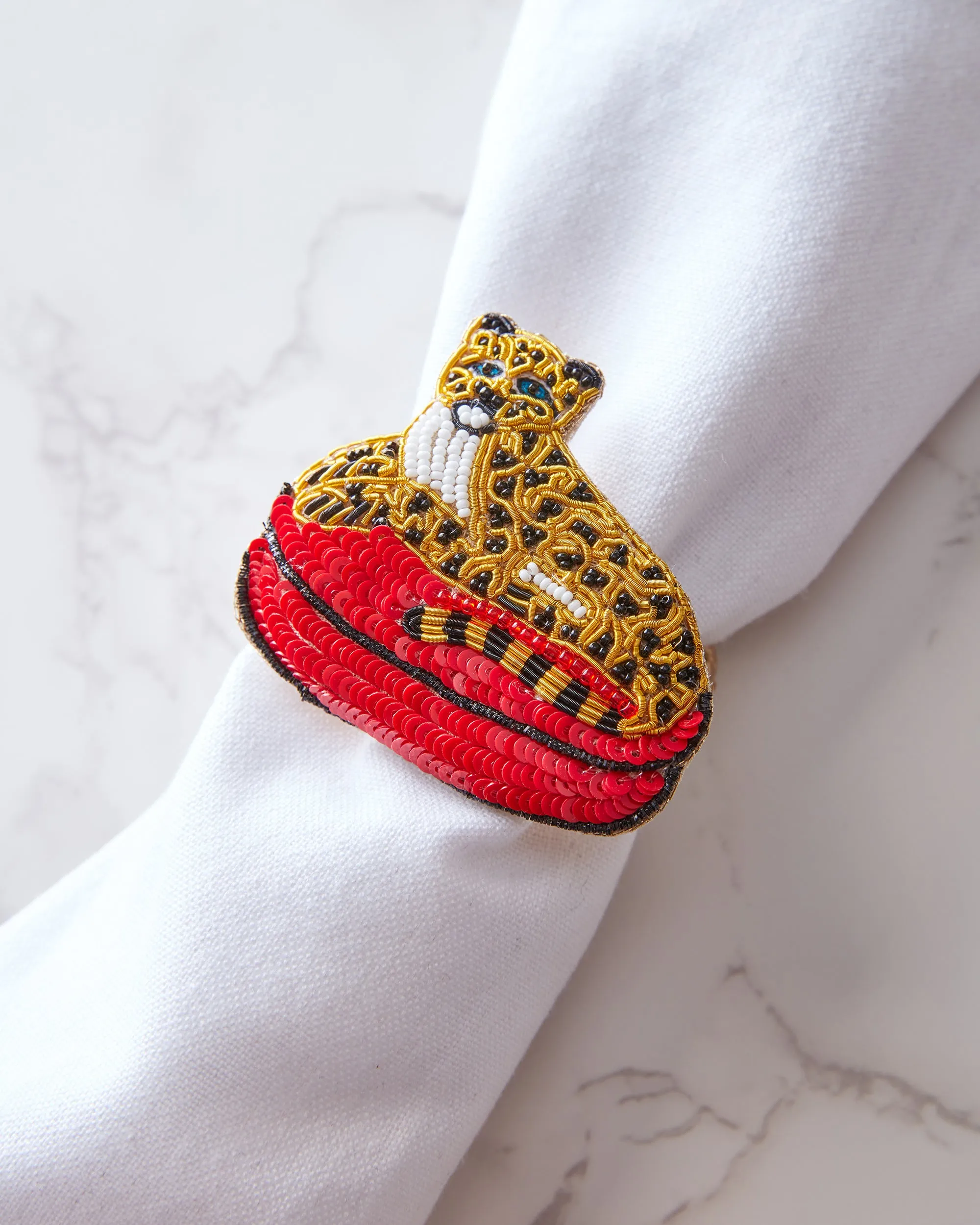 Royal Cheetah - Napkin Ring Set Of 2 - Gold Ink sold by Printfresh product image thumbnail 5