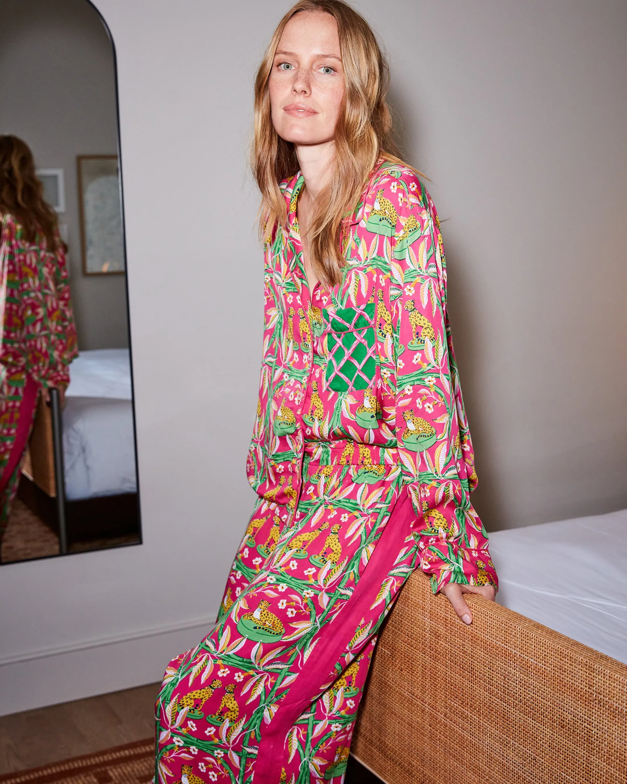 Royal Cheetah - Satin Rittenhouse Set - Pink Palace sold by Printfresh