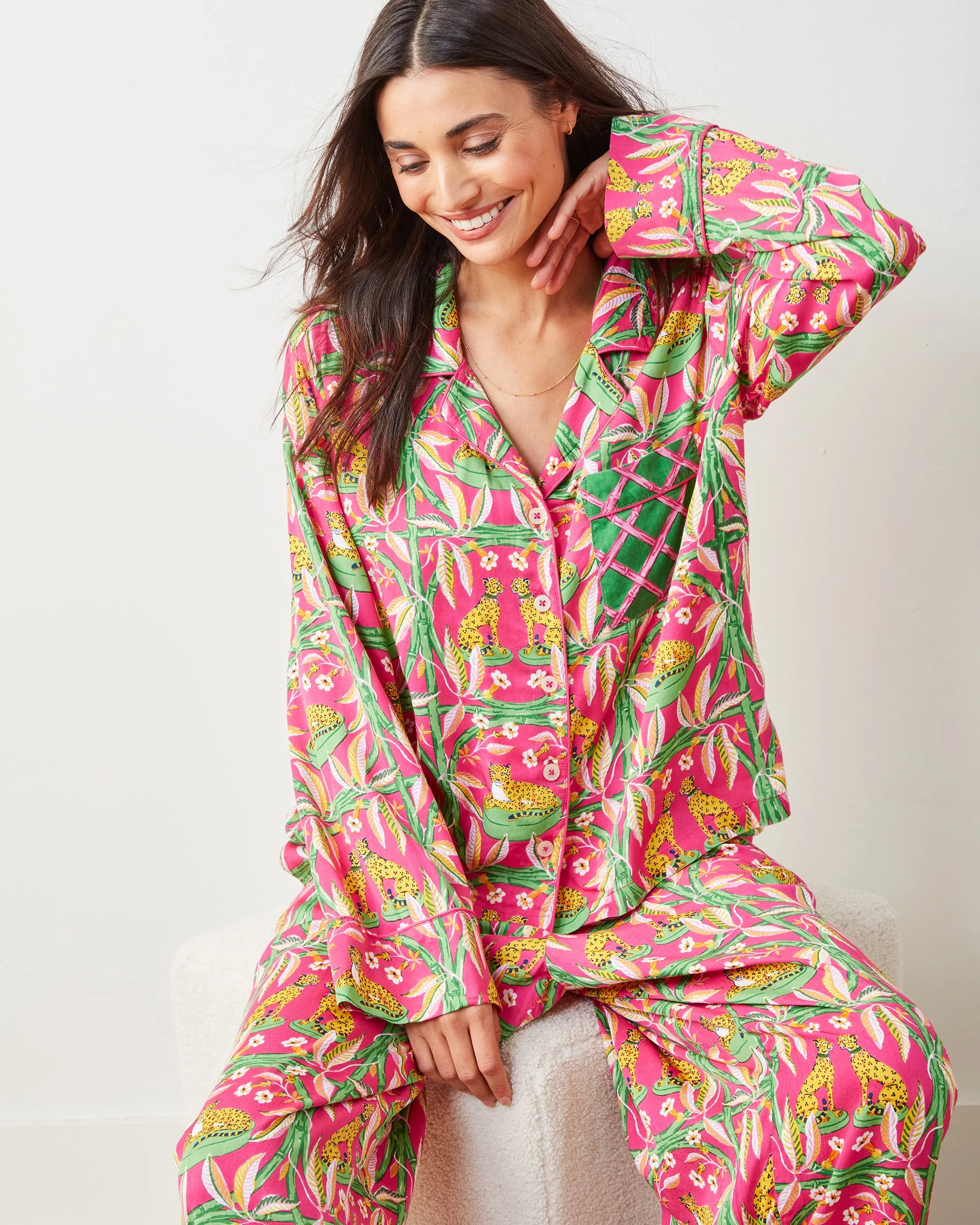 Royal Cheetah - Petite Satin Rittenhouse Set - Pink Palace sold by Printfresh