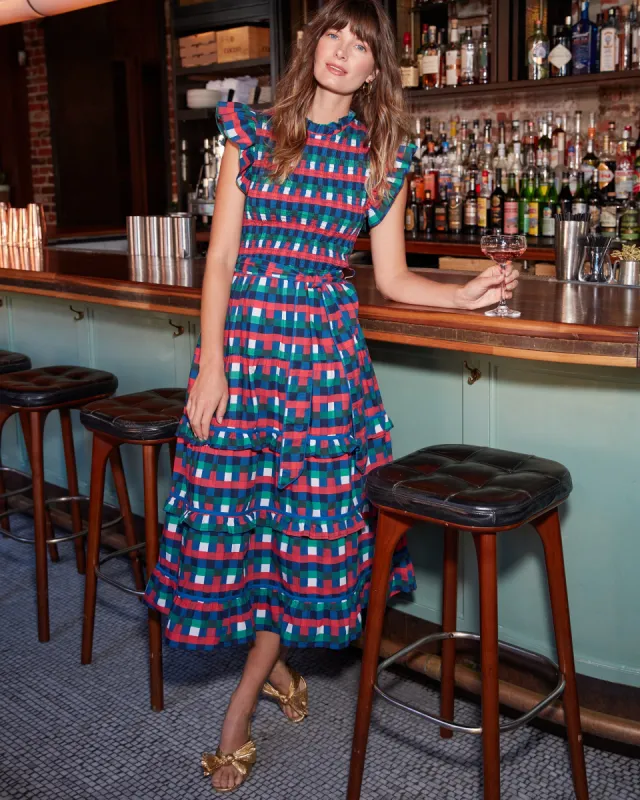 Painted Pixels - Ready to Ruffle Dress - Jewel Multi sold by Printfresh