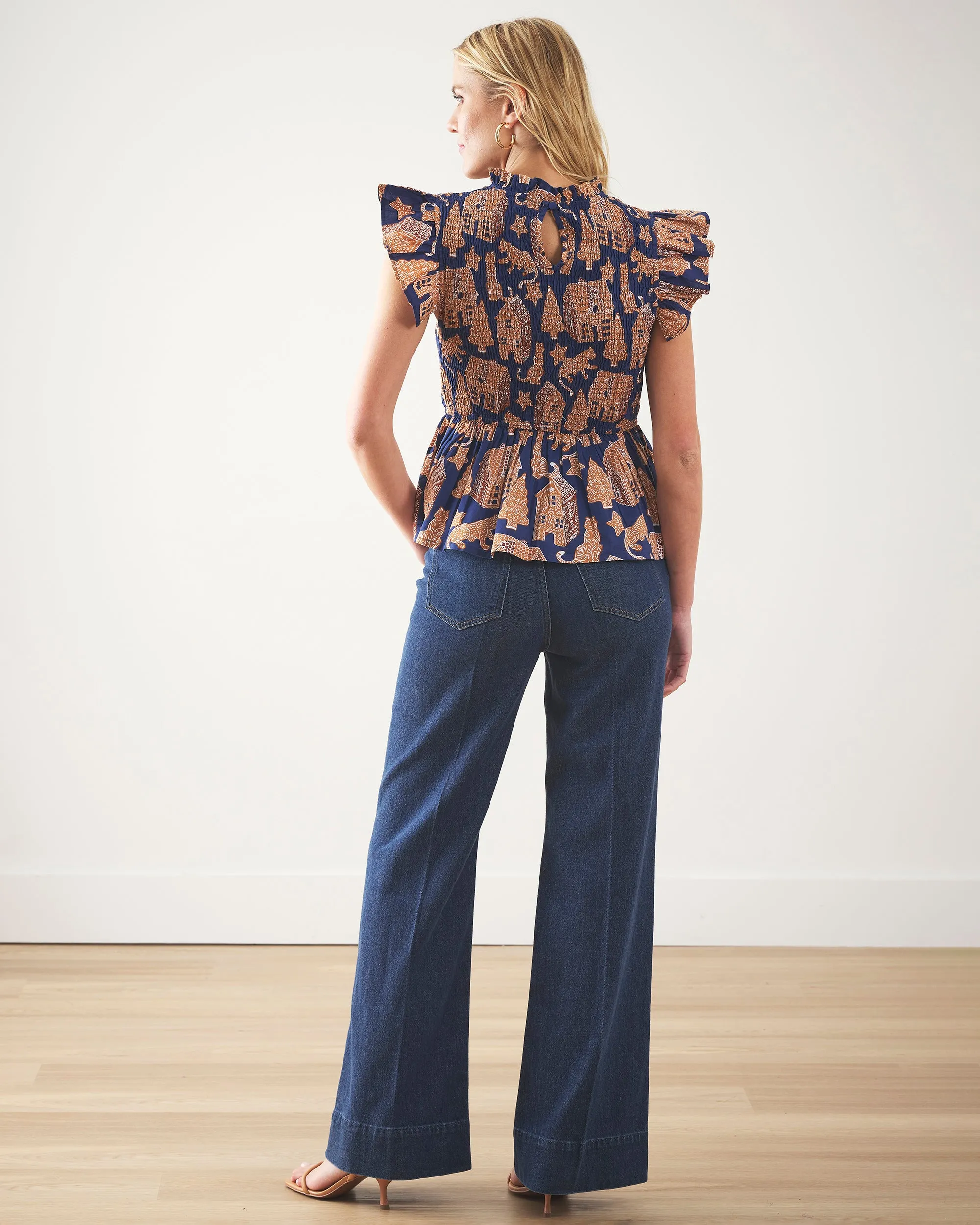 Gingerbread Party - High Priority Blouse - Classic Navy sold by Printfresh product image thumbnail 5