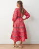 Nostalgia Plaid - Main Street Dress - Joyful Red sold by Printfresh