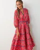 Nostalgia Plaid - Main Street Dress - Joyful Red sold by Printfresh