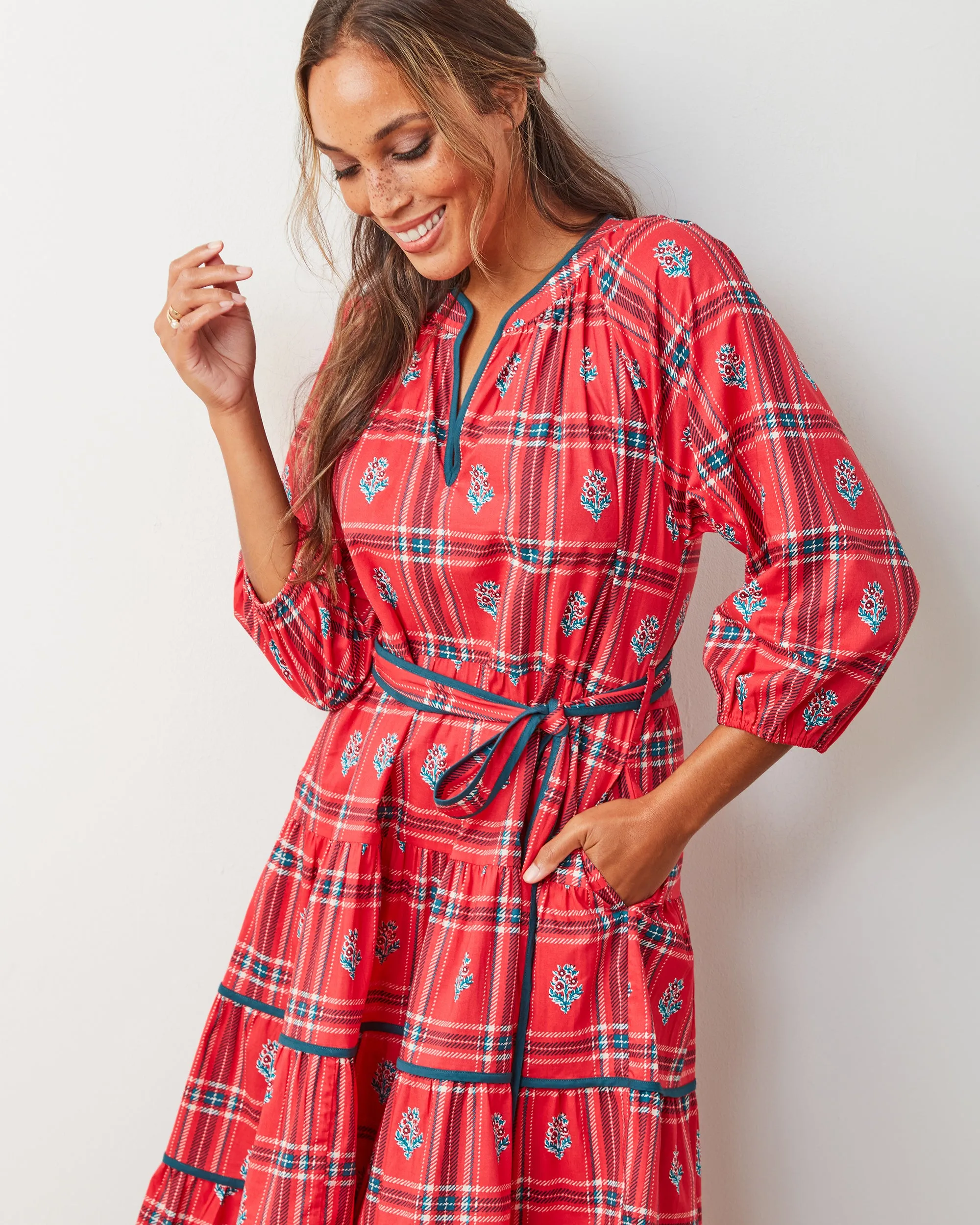 Nostalgia Plaid - Main Street Dress - Joyful Red sold by Printfresh product image thumbnail 5
